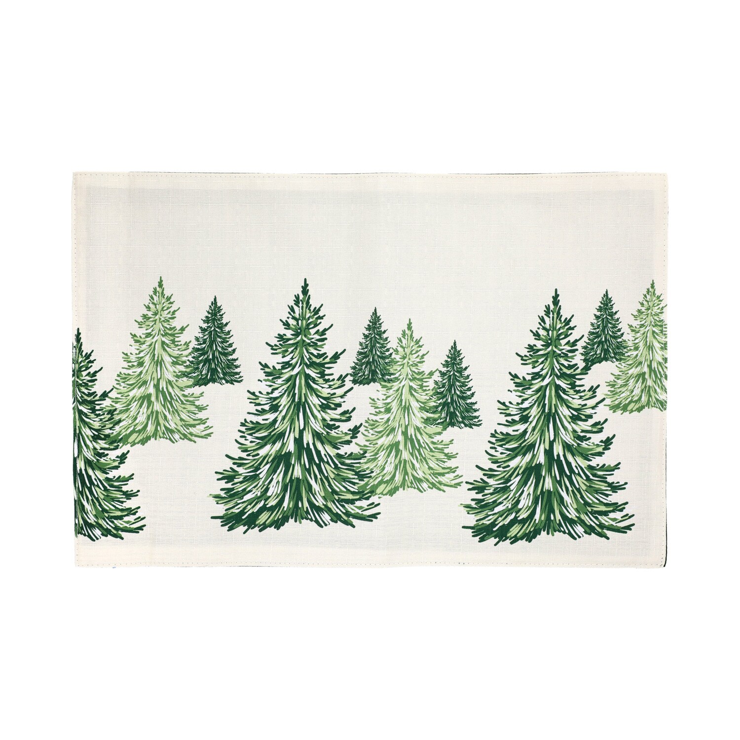 Christmas House Green Trees Fabric Placemat. — coming to Dollar Tree Sep 18, 2026