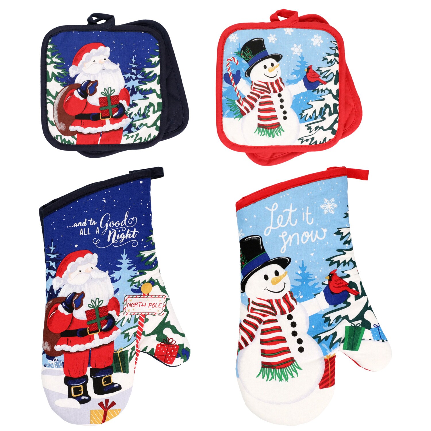 Christmas House Santa and Snowman Oven Mitt and Potholder, 2-pc Pack. — coming to Dollar Tree Sep 18, 2026