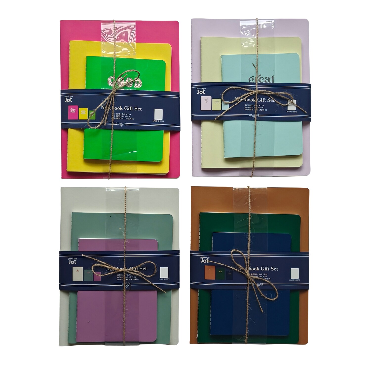 Jot Notebook Gift Set, Assorted Colors, 3-pc Pack. — coming to Dollar Tree Aug 21, 2026