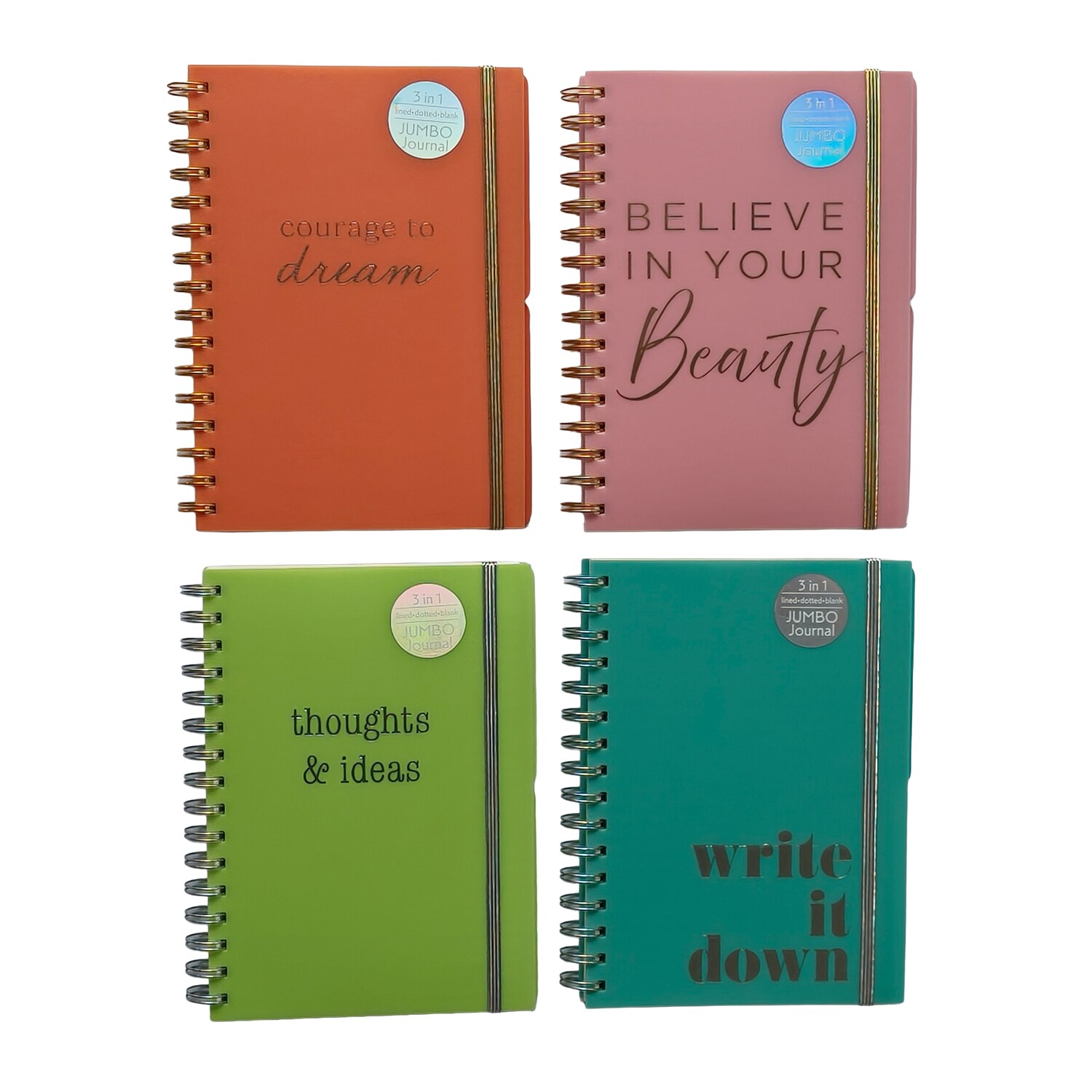 3-In-1 Jumbo Journal Notebook, Assorted Colors, 1-ct. — coming to Dollar Tree Aug 28, 2026