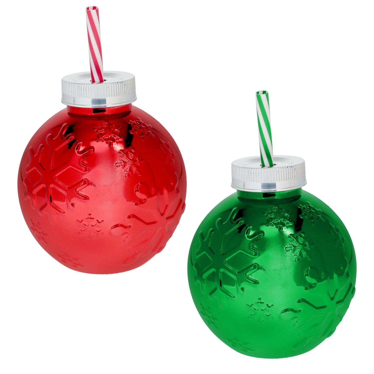 Christmas Ornament Ball Sipper With Straw, Assorted Colors — coming to Dollar Tree Nov 7, 2026