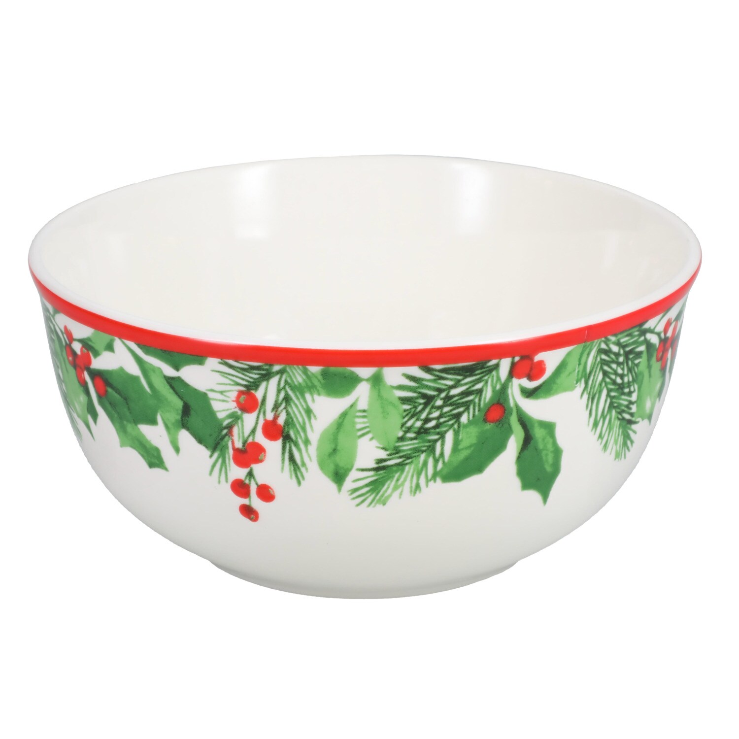 Christmas-themed Bowl With Holly Berry Wreath Design — coming to Dollar Tree Sep 18, 2026