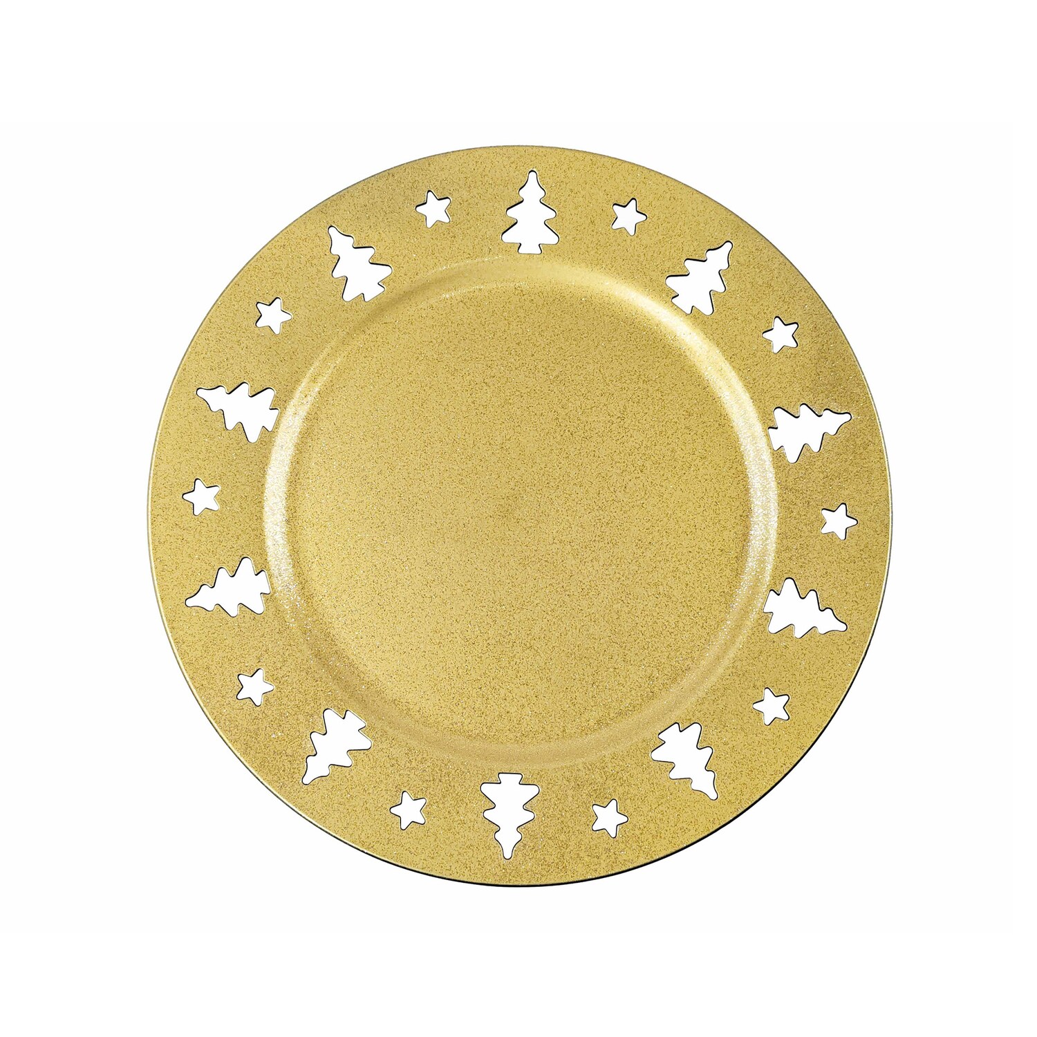 Christmas Cut-Out Gold Charger Plate — coming to Dollar Tree Sep 12, 2026