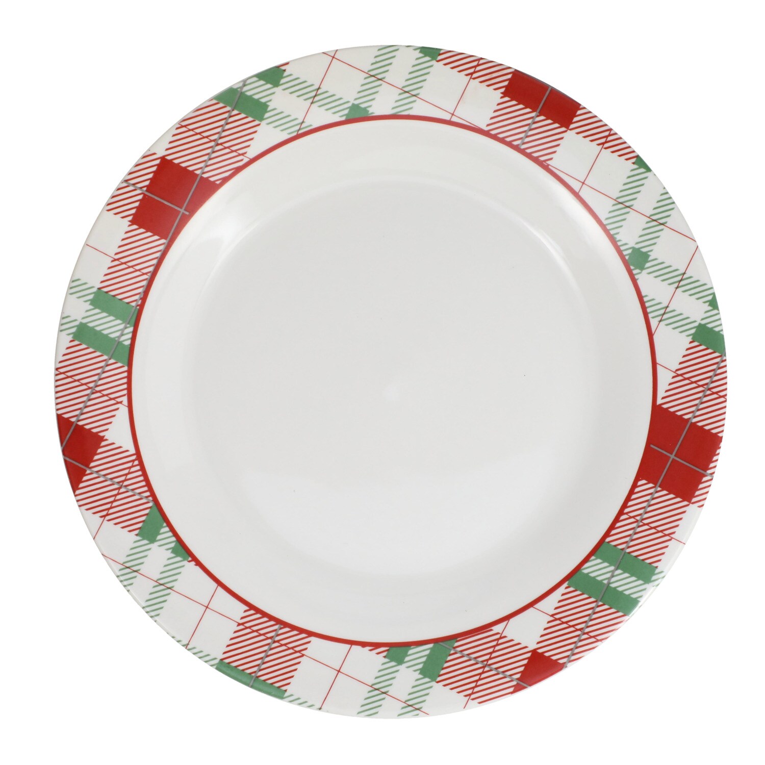 Plaid Design Dinner Plate — coming to Dollar Tree Sep 18, 2026