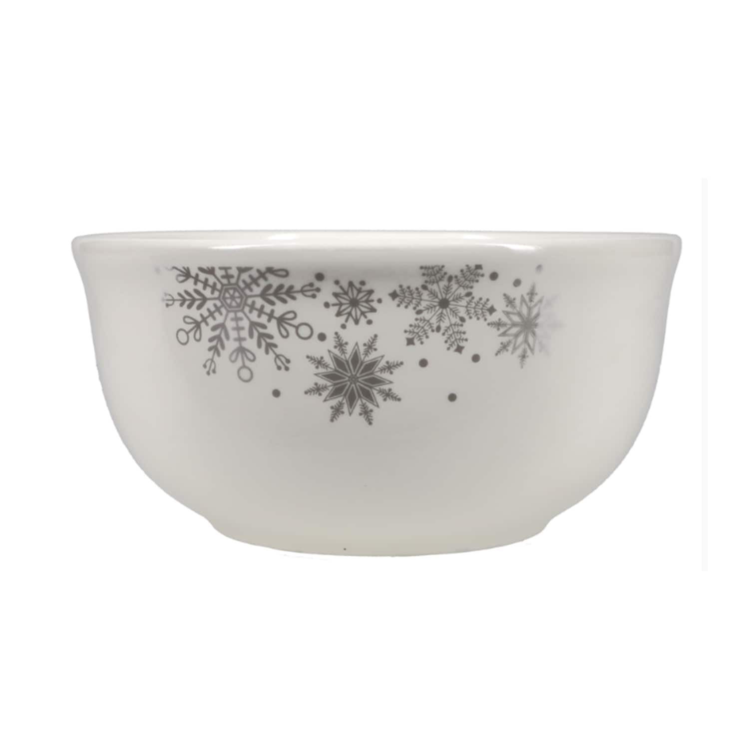 Snowflake-printed Stoneware Bowl — coming to Dollar Tree Sep 6, 2026