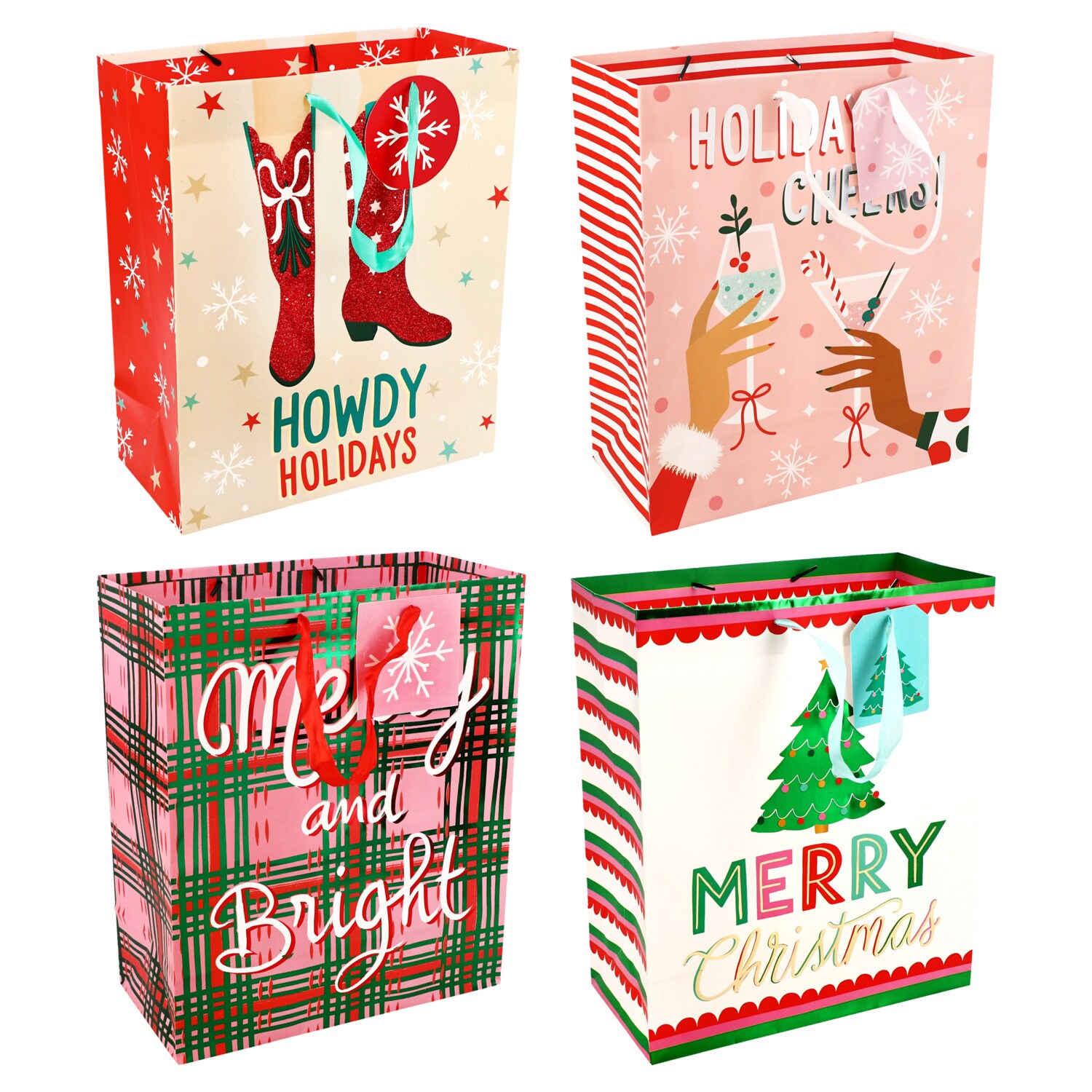 Colorful Christmas Fashion Gift Bag — coming to Dollar Tree Sep 18, 2026
