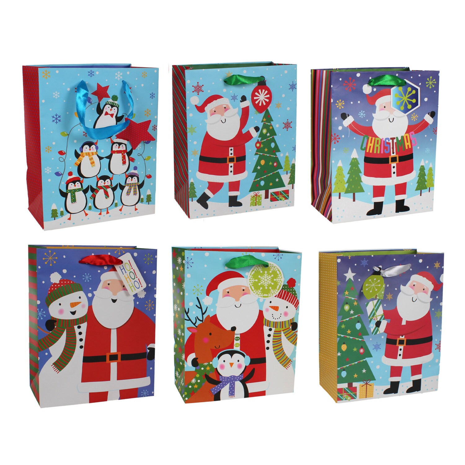 Medium-sized Santa-themed Christmas Gift Bag, Assorted Styles — coming to Dollar Tree Sep 30, 2026