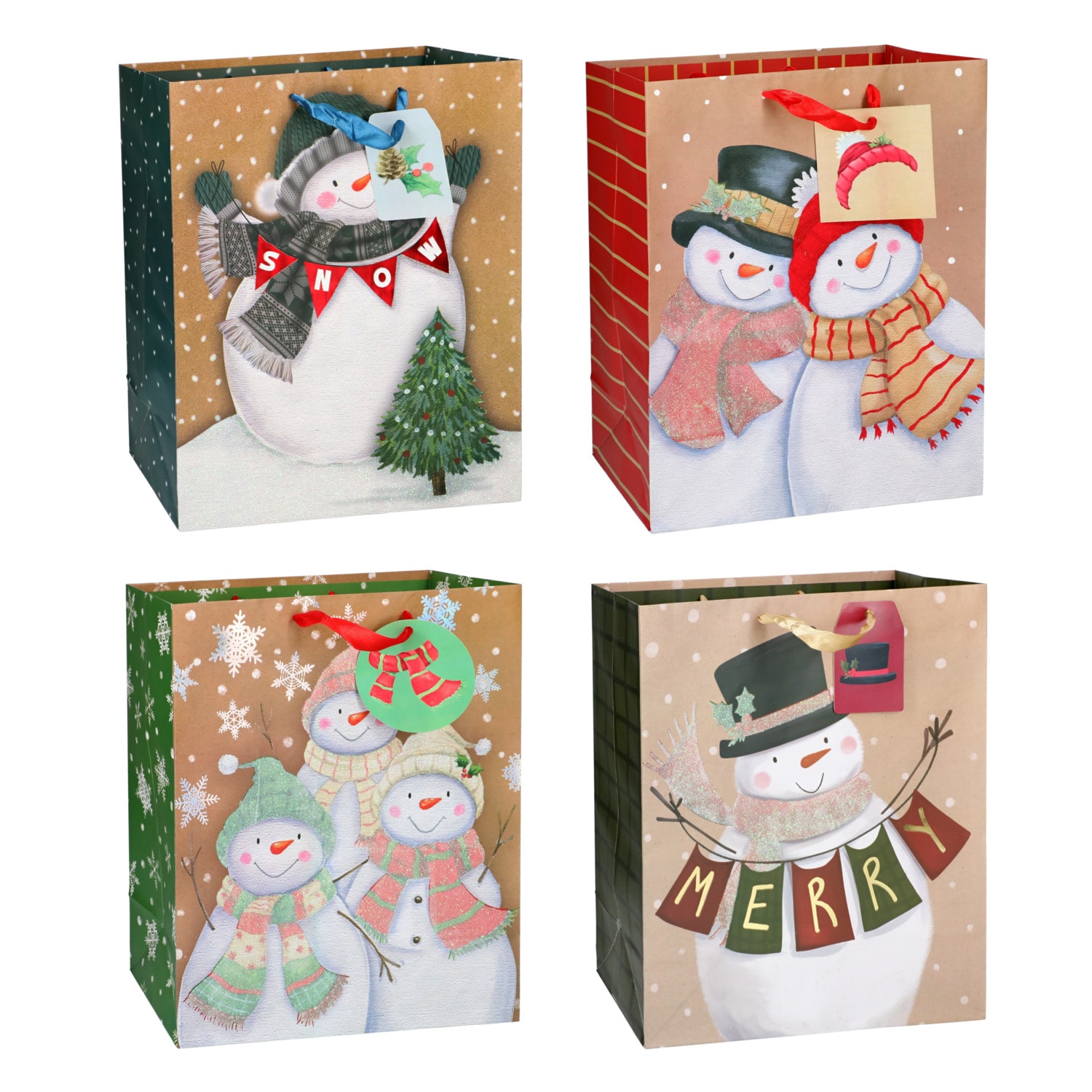 Voila Christmas Large Snowman Traditional Gift Bag. Assorted Designs. — coming to Dollar Tree Sep 18, 2026