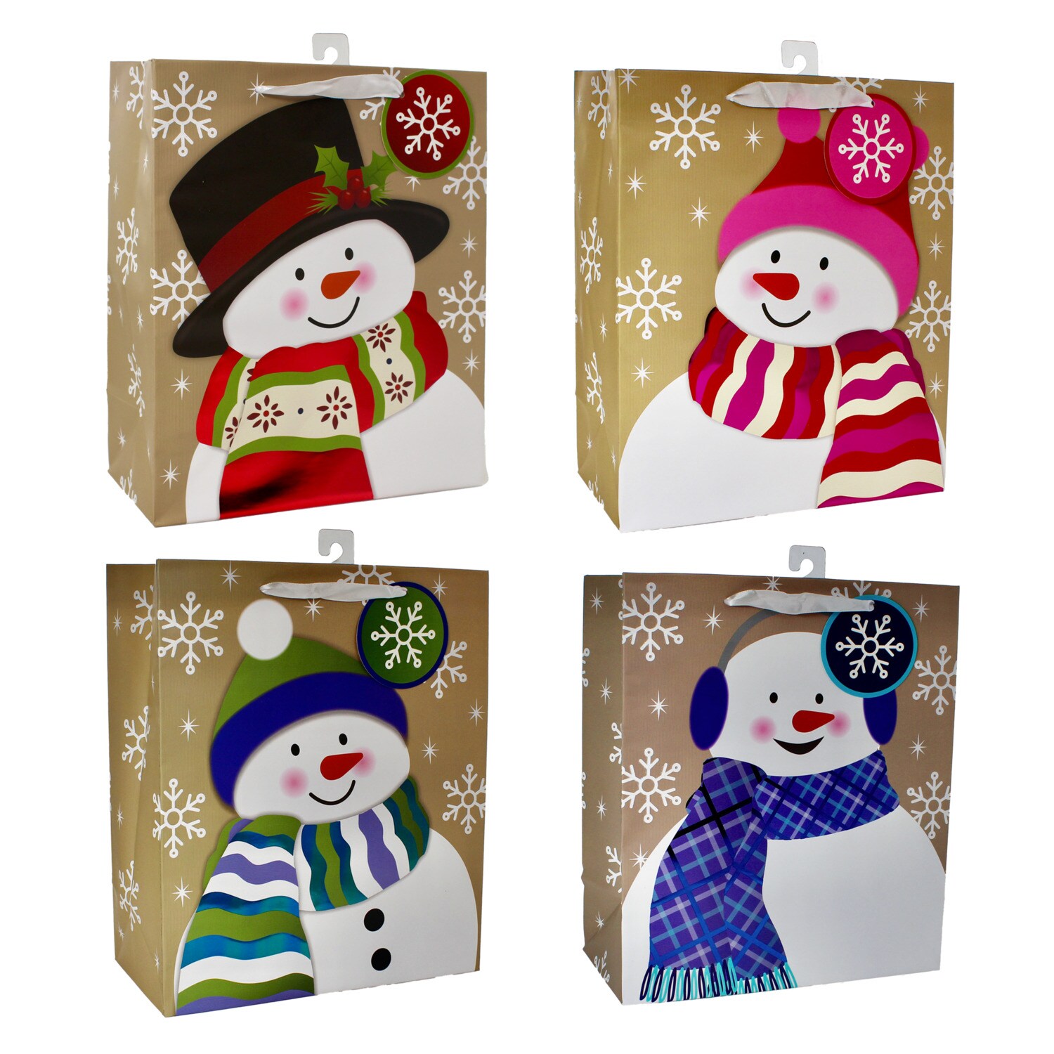 Glitter Snowman Christmas Gift Bag — coming to Dollar Tree Sep 18, 2026