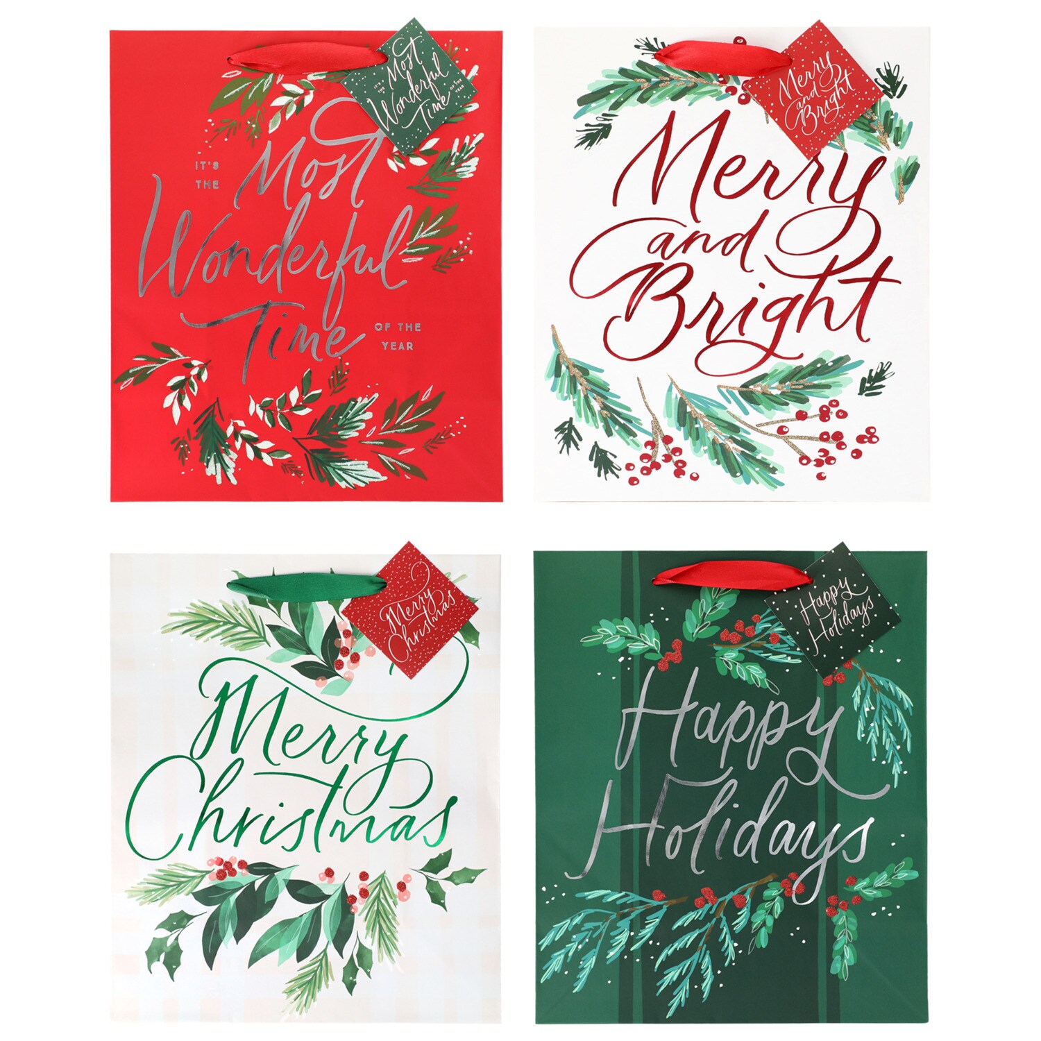 Voila Large Christmas Gift Bag, Assorted Designs — coming to Dollar Tree Aug 27, 2026