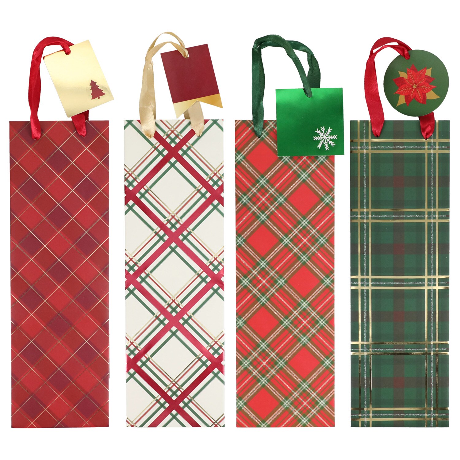 Christmas-themed Bottle Gift Bag, Assorted Designs — coming to Dollar Tree Sep 30, 2026