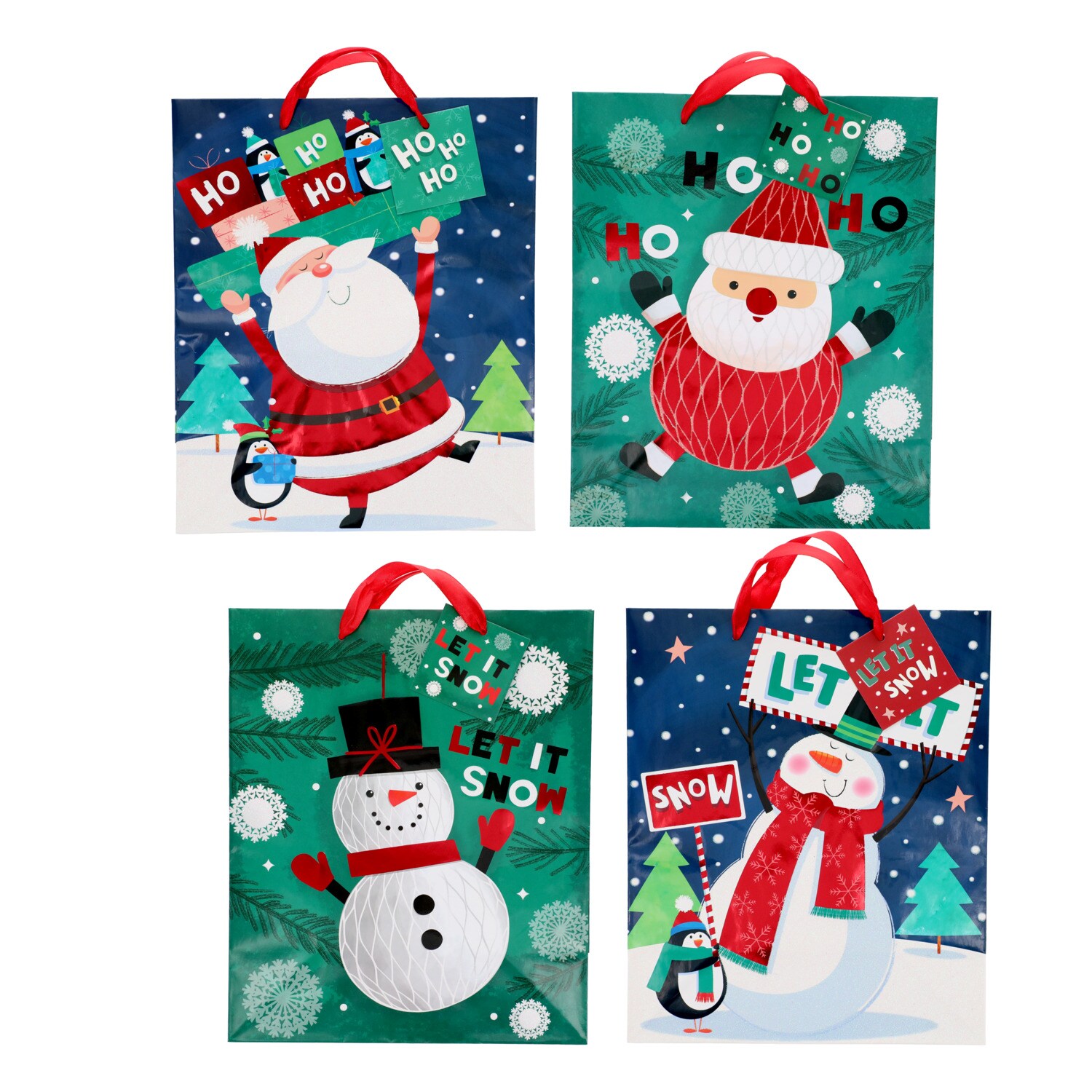 Christmas-themed Large Gift Bag, Assorted Designs — coming to Dollar Tree Sep 30, 2026