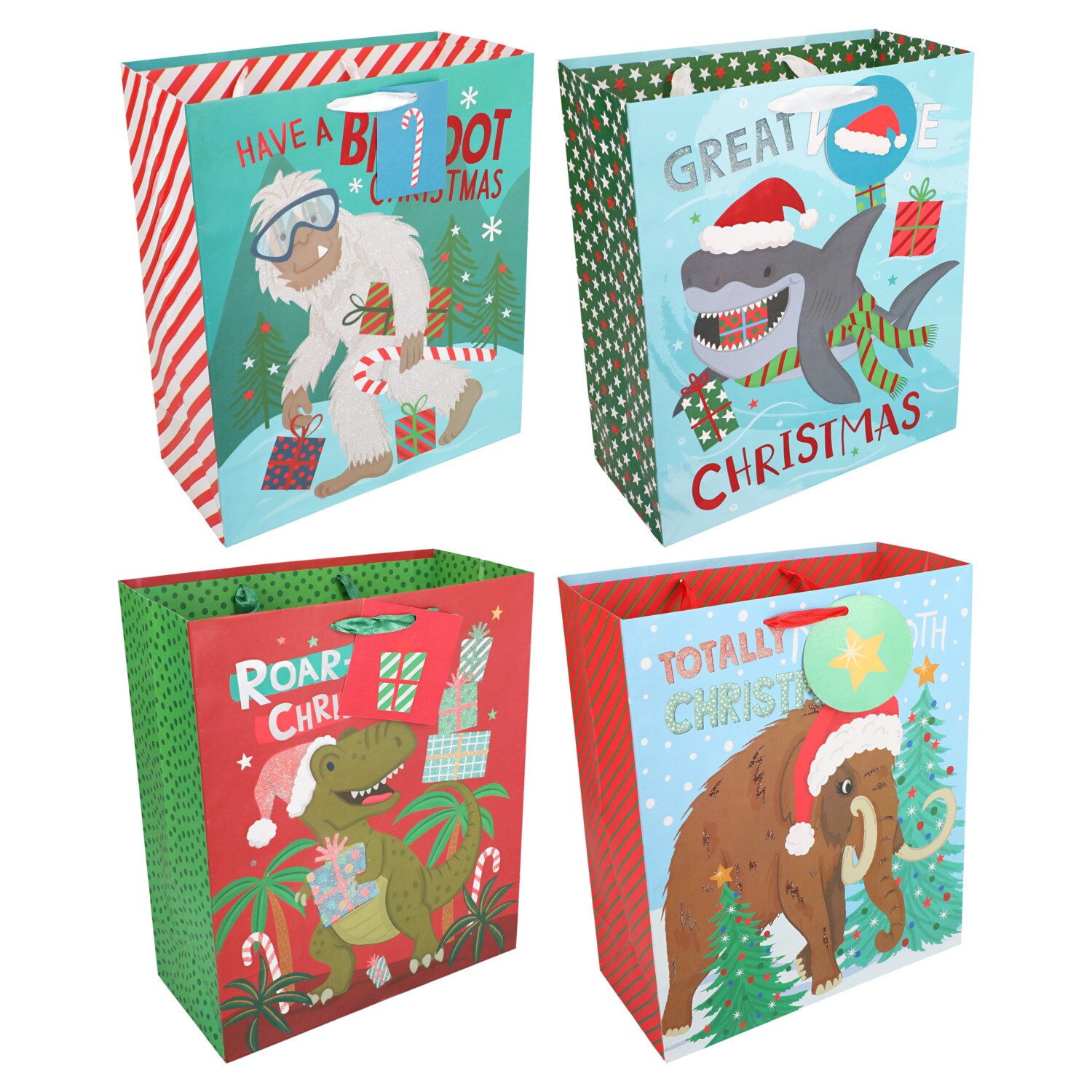 Voila Christmas Large Whimsical Fashion Gift Bag, Assorted Designs. — coming to Dollar Tree Sep 30, 2026