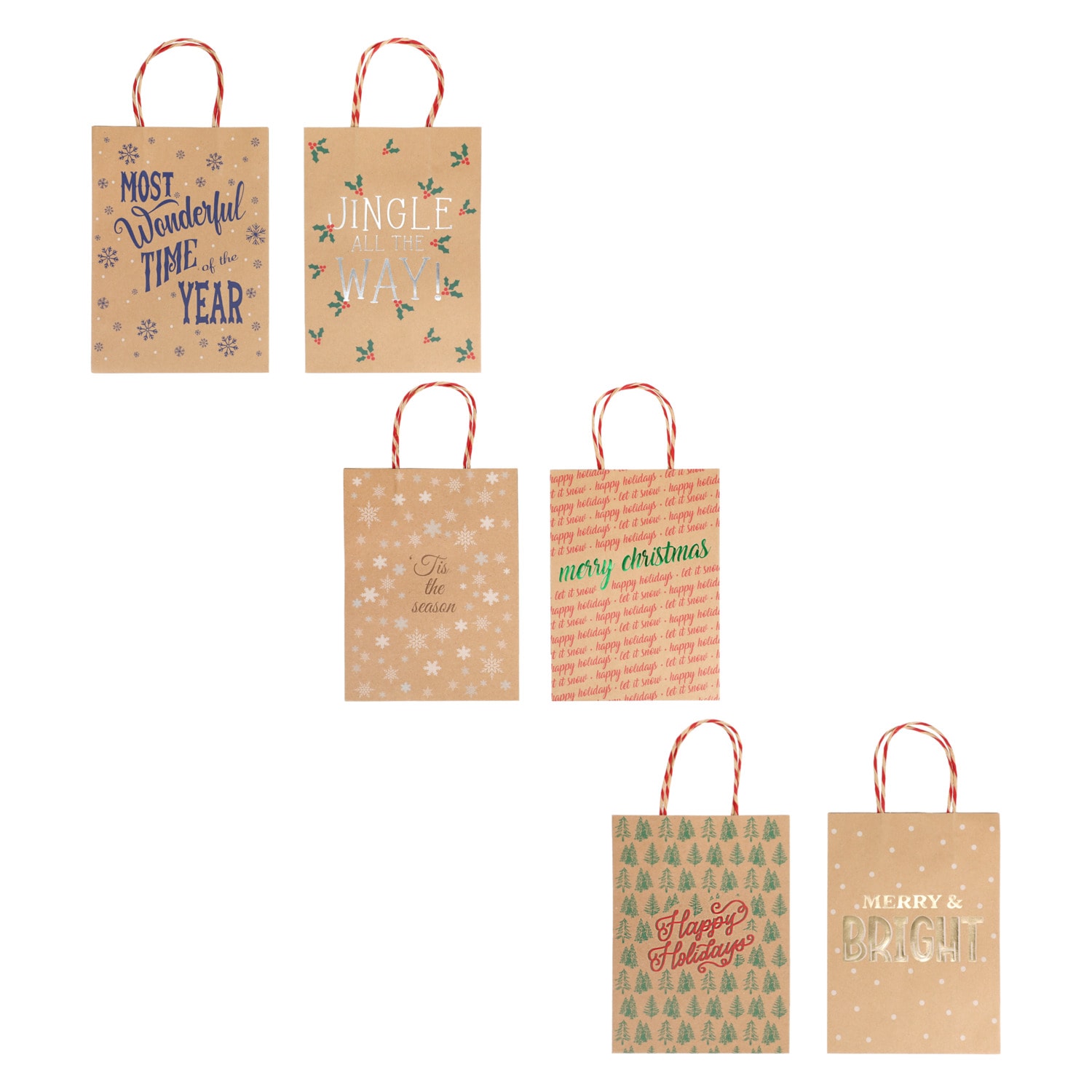 Christmas House Holiday Gift Bag, Assorted Designs, 2-pc Pack. — coming to Dollar Tree Sep 30, 2026