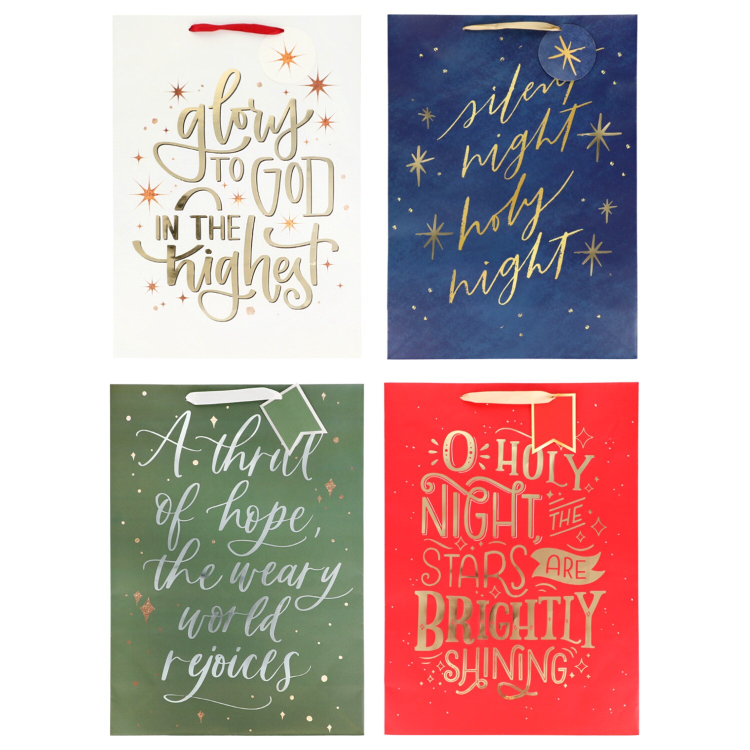 Voila Extra Large Traditional Christmas Gift Bag, Assorted Colors — coming to Dollar Tree Sep 30, 2026