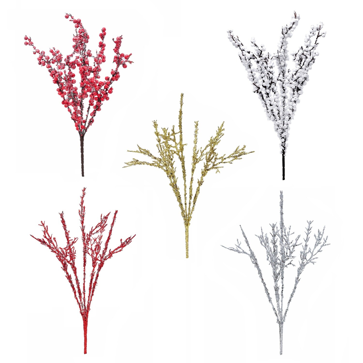 Christmas House Artificial Iced Berry Branch, Assorted Colors. — coming to Dollar Tree Sep 2, 2026