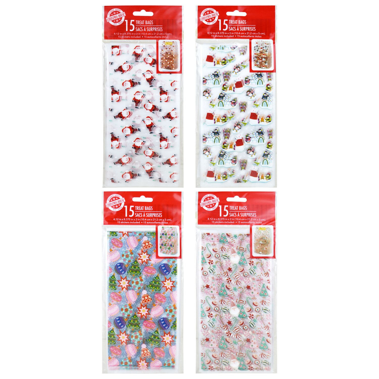 Christmas House Treat Bag, Assorted Styles, 15-pc Pack. — coming to Dollar Tree Sep 18, 2026