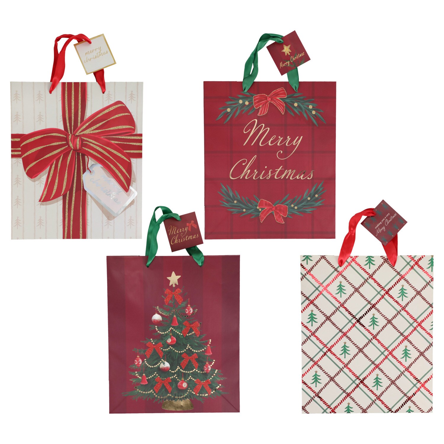 Traditional Large Size Christmas Gift Bag, Assorted Colors — coming to Dollar Tree Sep 30, 2026