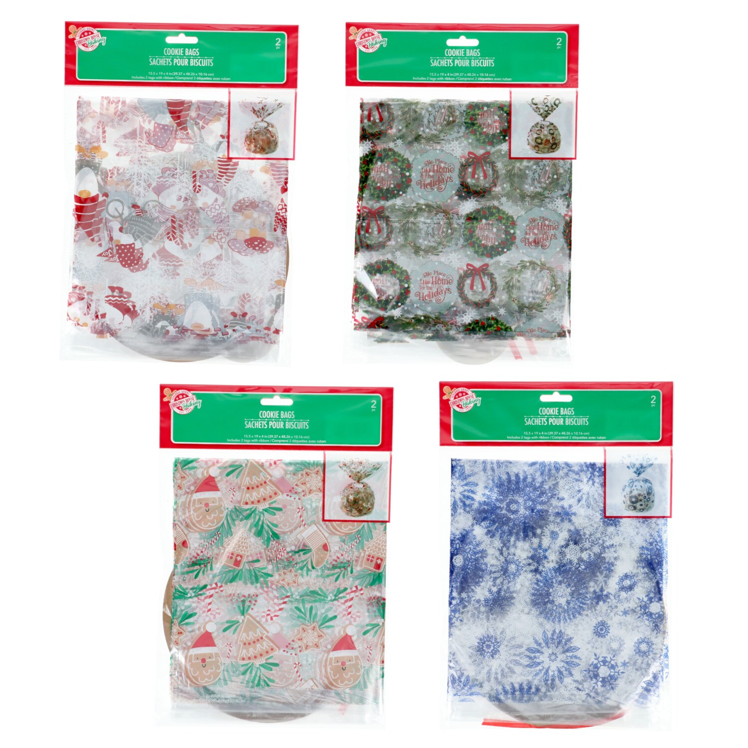 Christmas House Cookie Bag, Assorted Designs, 2-pc Pack — coming to Dollar Tree Sep 18, 2026