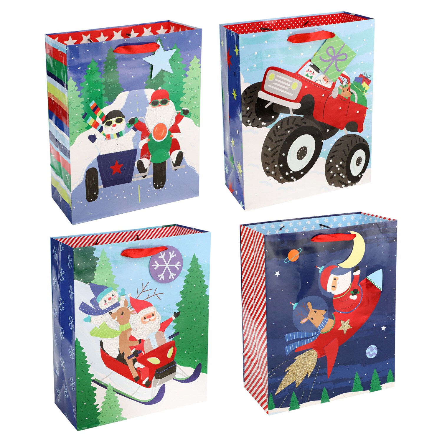 Large Christmas Whimsical Gift Bag, Assorted Designs — coming to Dollar Tree Aug 25, 2026