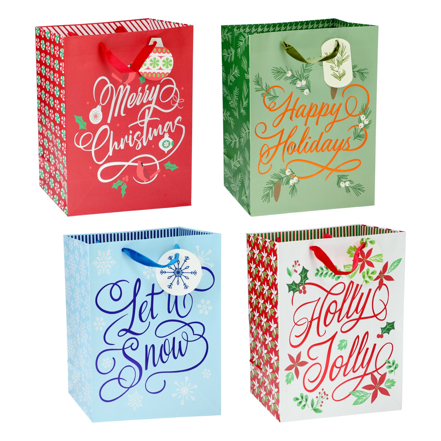 Christmas-themed Large Gift Bag, Assorted Designs — coming to Dollar Tree Sep 3, 2026