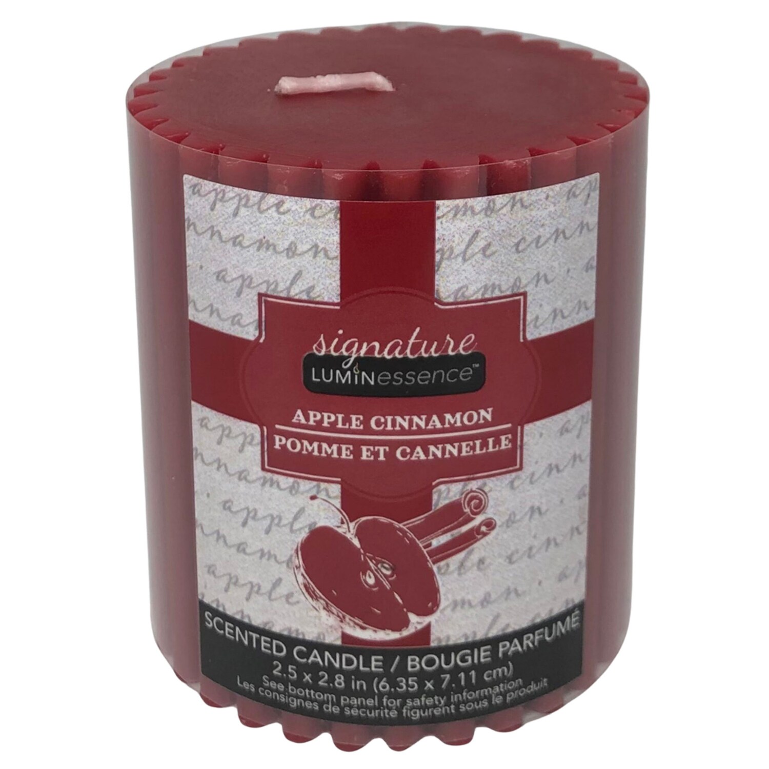 Luminessence Apple Cinnamon Scented Pillar Candle, 1-ct. — coming to Dollar Tree Oct 30, 2026