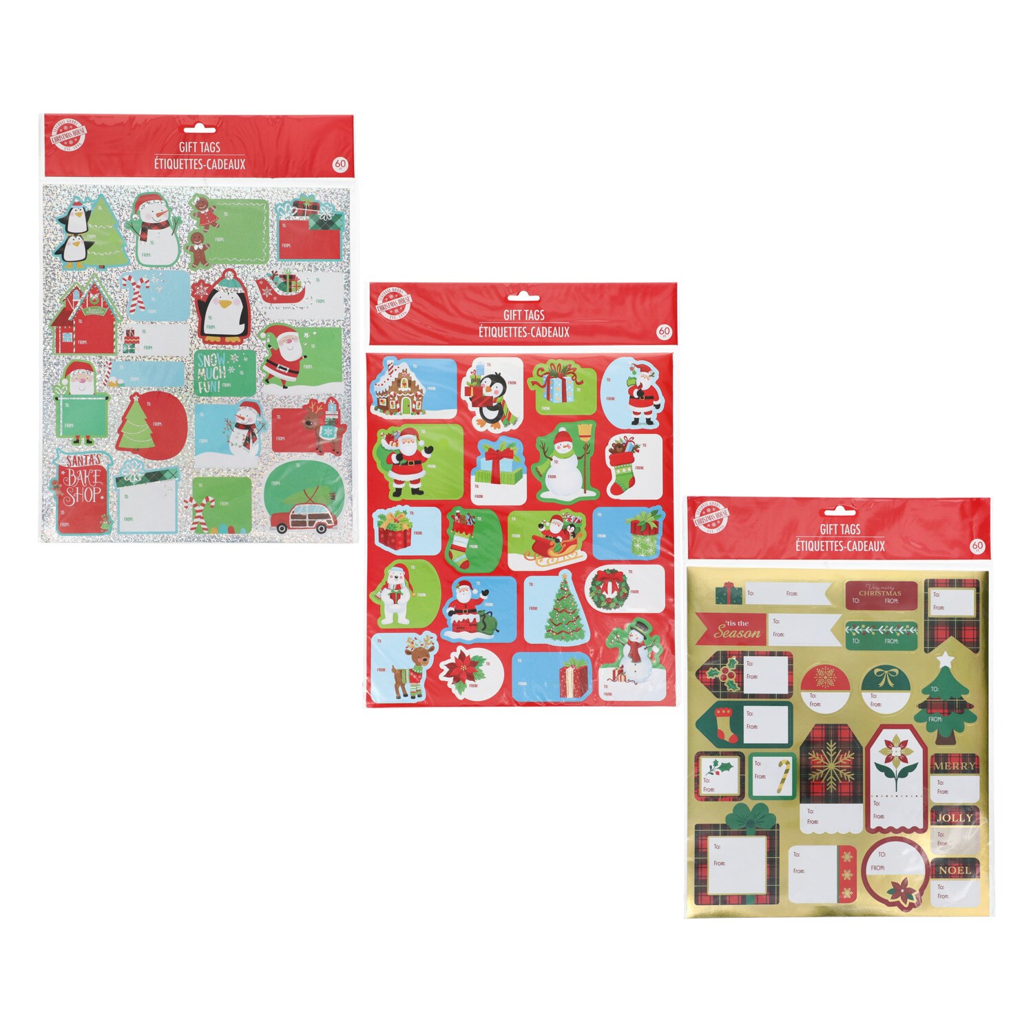 Christmas House Vintage-themed Holiday Gift Tag, Assorted Designs, 60-c Pack — coming to Dollar Tree Aug 21, 2026