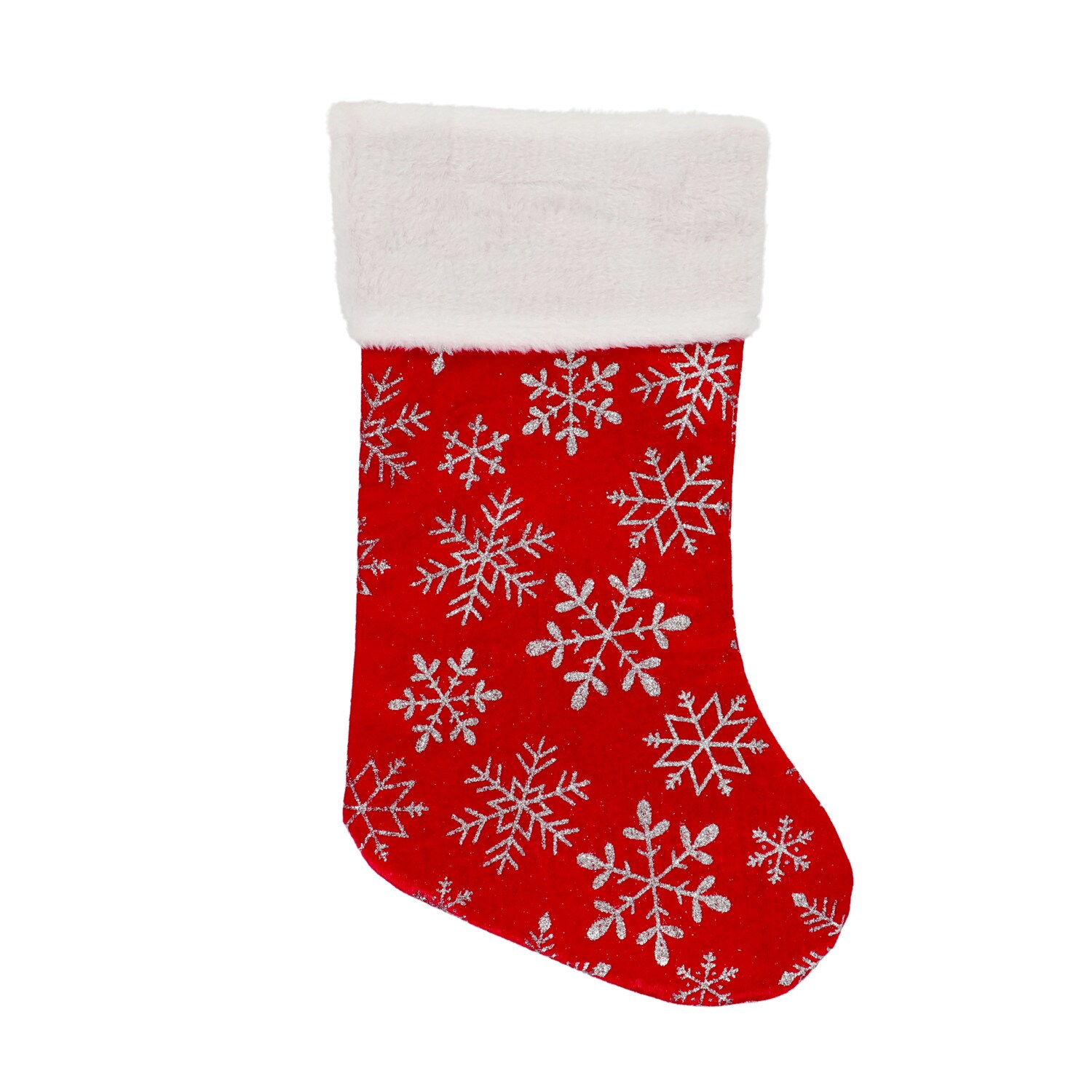 Christmas House Glitter Snowflake Stocking, 1-ct. — coming to Dollar Tree Sep 29, 2026