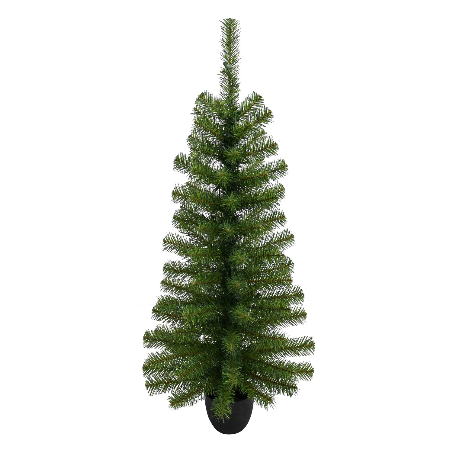 Christmas House 3.5 Ft Pre-Lit Green Porch Tree, 1-ct. — coming to Dollar Tree Sep 1, 2026