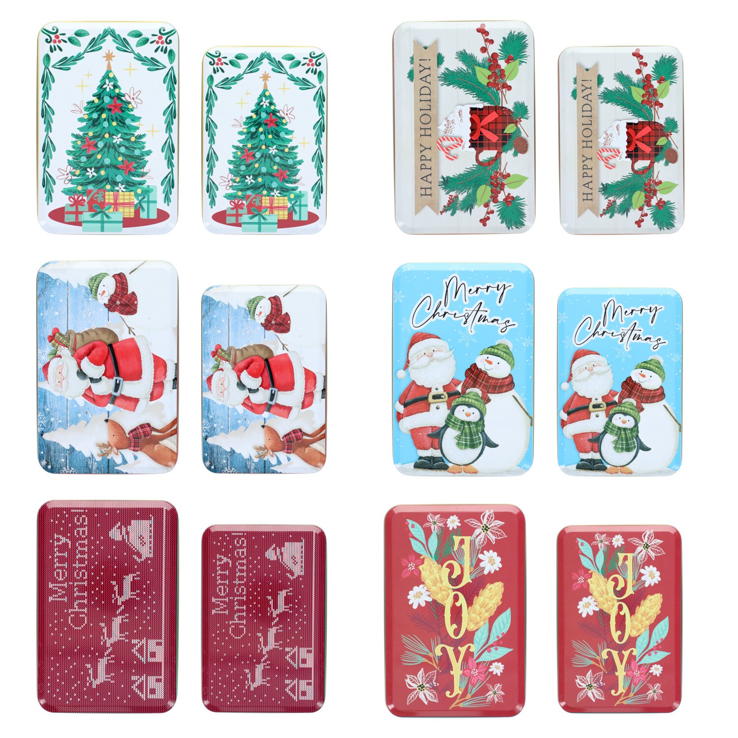 Christmas House Holiday Theme Rectangular Cookie Tin, Assorted Designs — coming to Dollar Tree Sep 1, 2026