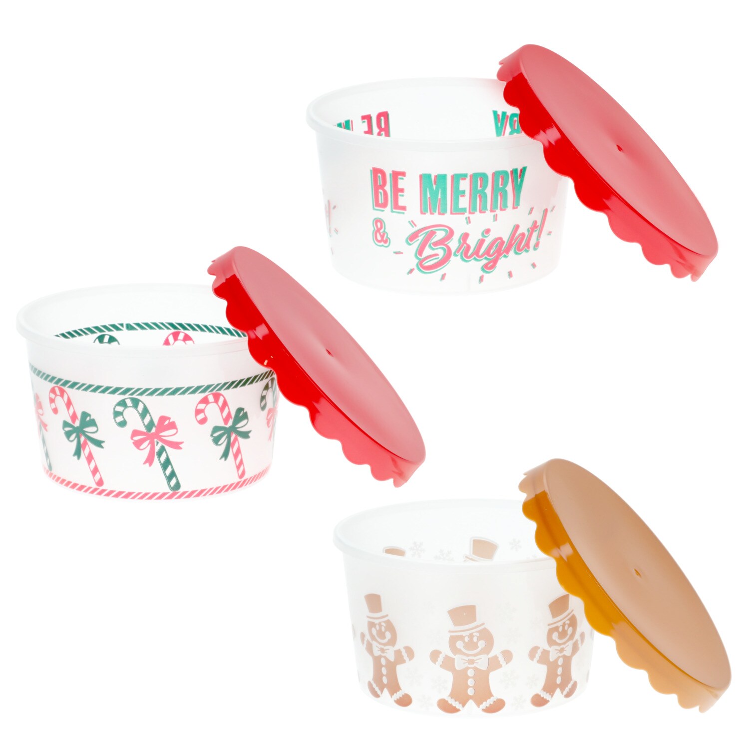 Christmas House Round Plastic Container With Lid, Assorted Designs — coming to Dollar Tree Sep 3, 2026