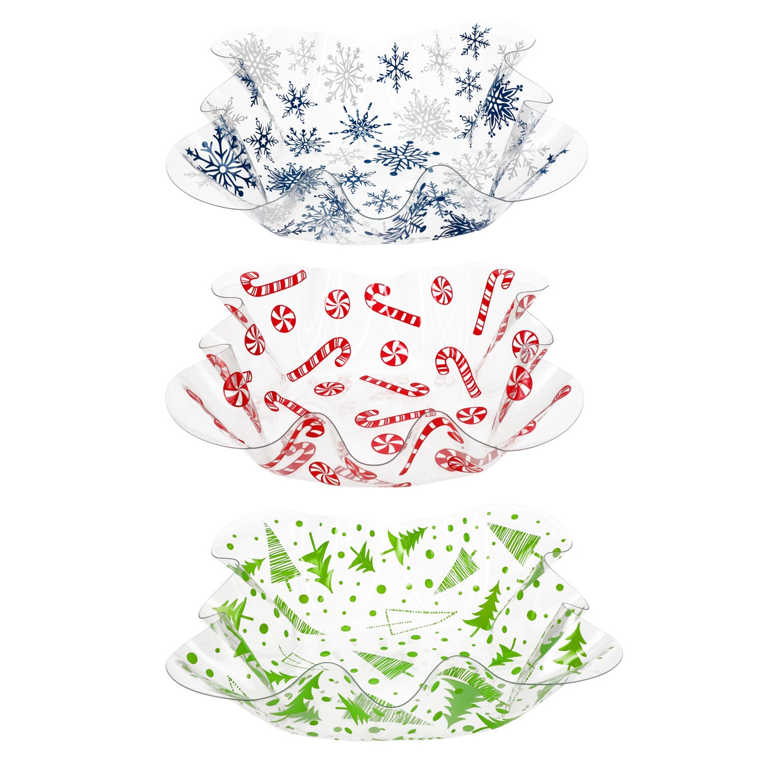 Christmas-themed Ruffle Bowl, Assorted Designs — coming to Dollar Tree Sep 3, 2026