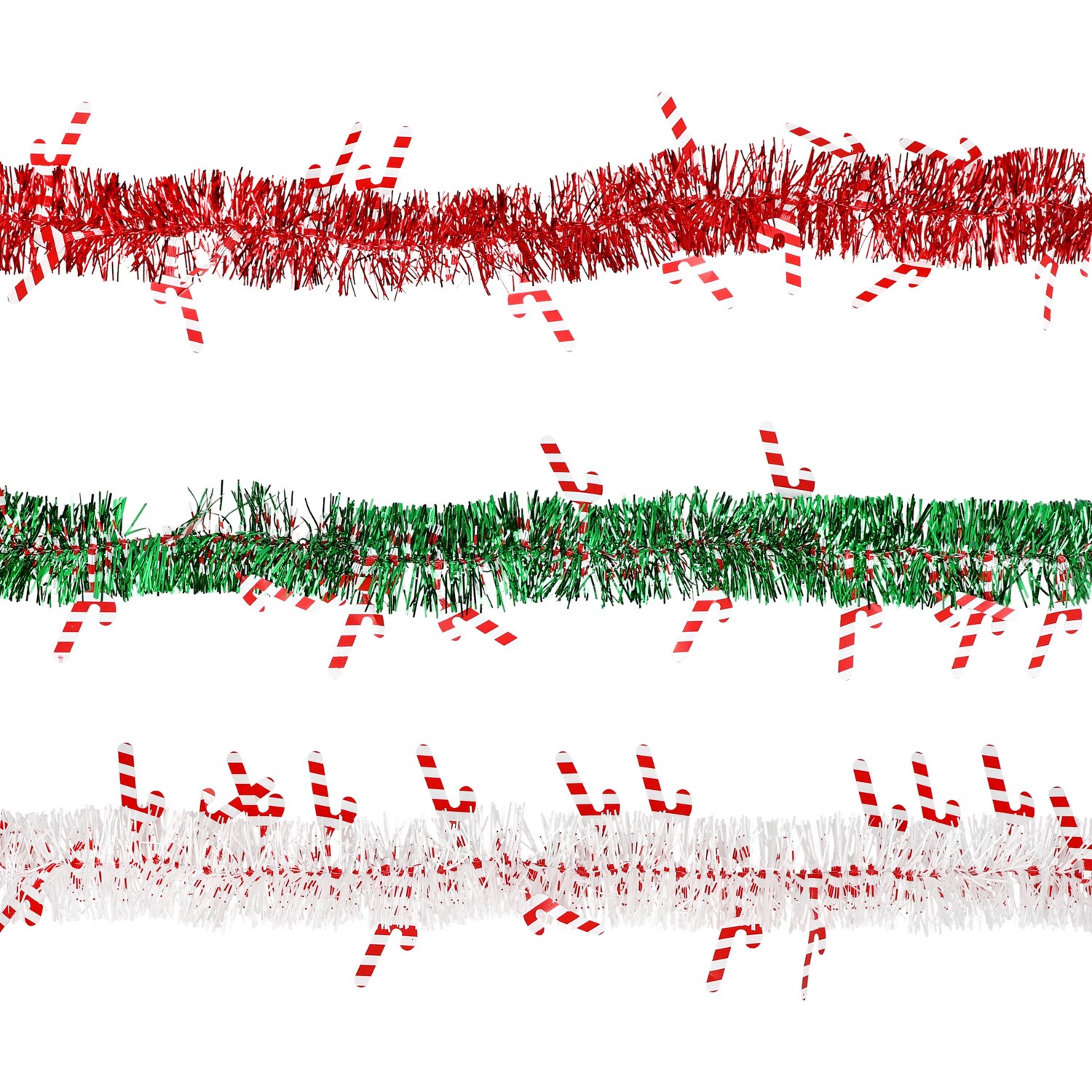 Christmas House Tinsel Garland, Assorted Colors — coming to Dollar Tree Sep 18, 2026