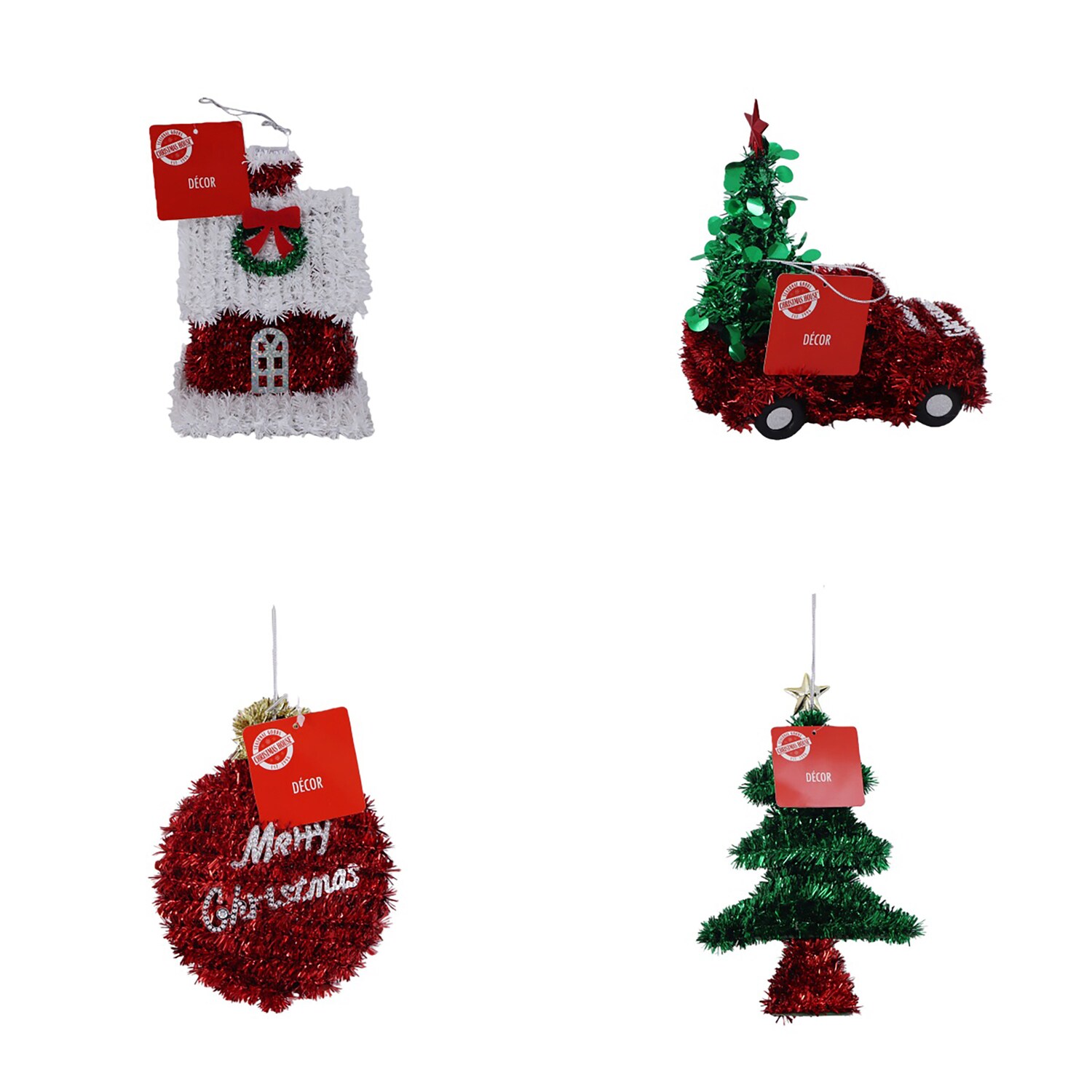Christmas House Tree Hanging Ornaments, Assorted Designs. — coming to Dollar Tree Sep 16, 2026