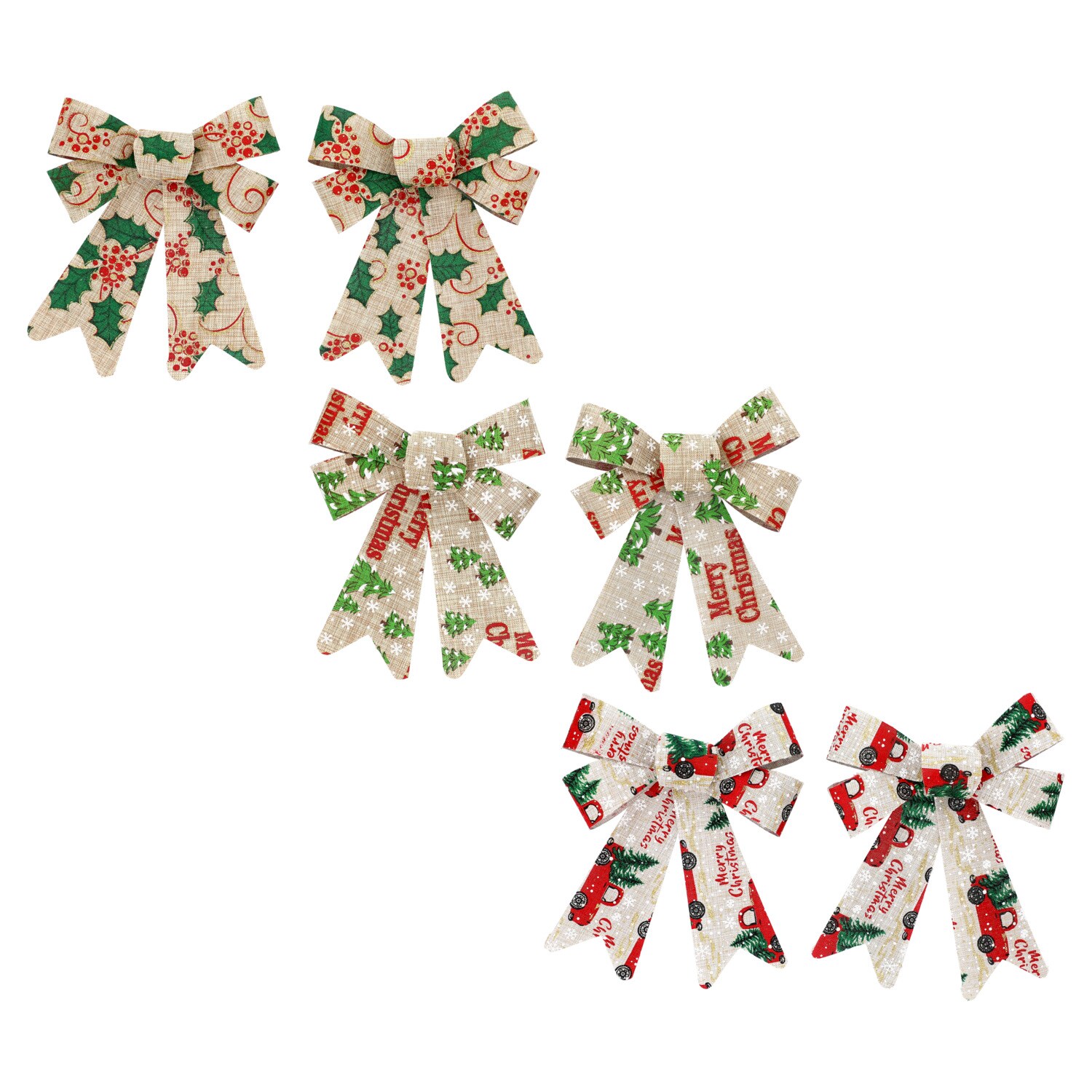 Christmas House Decorative Bows, Assorted Styles, 2-pc Pack. — coming to Dollar Tree Sep 18, 2026