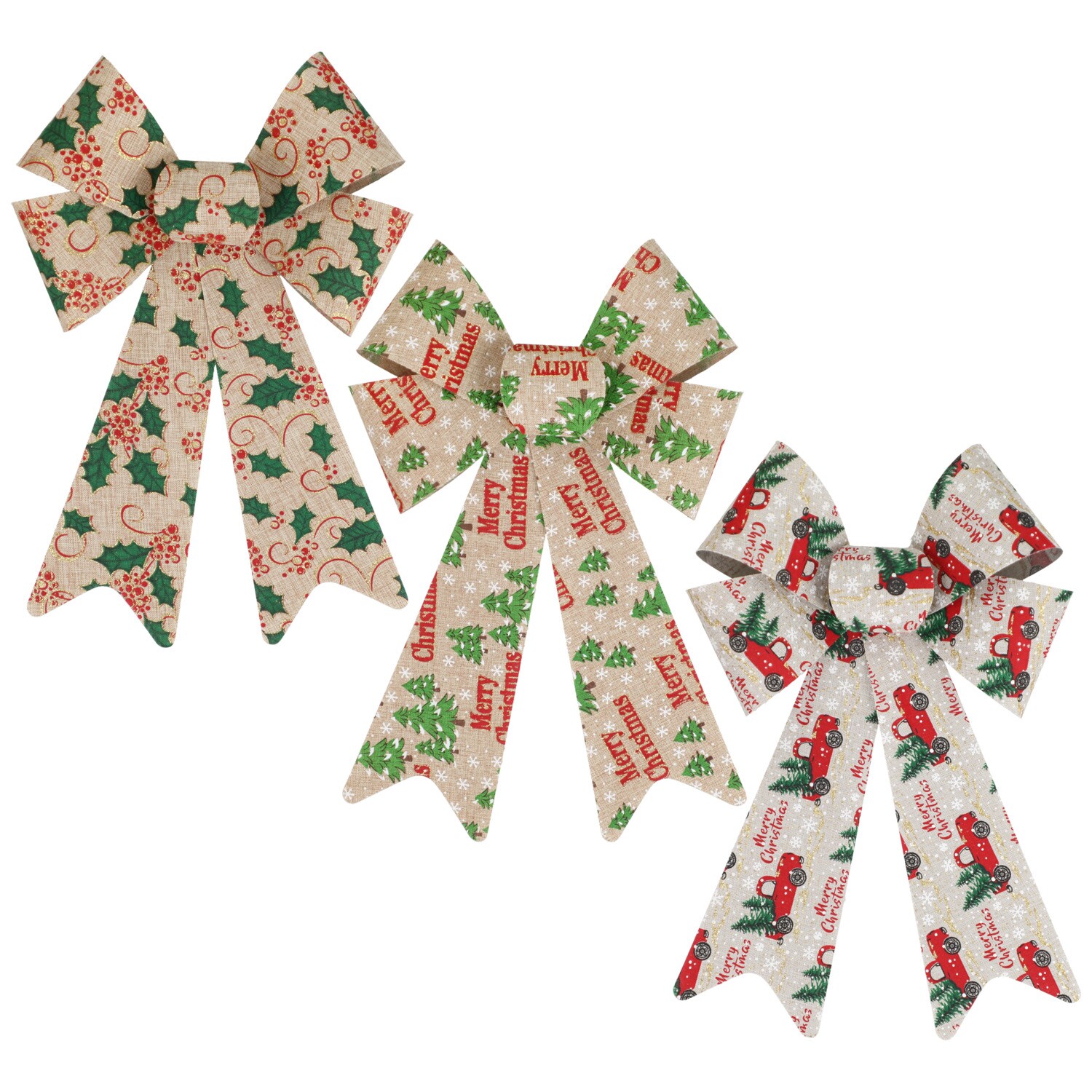 Christmas House Decorative Bow, Assorted Designs. — coming to Dollar Tree Sep 18, 2026
