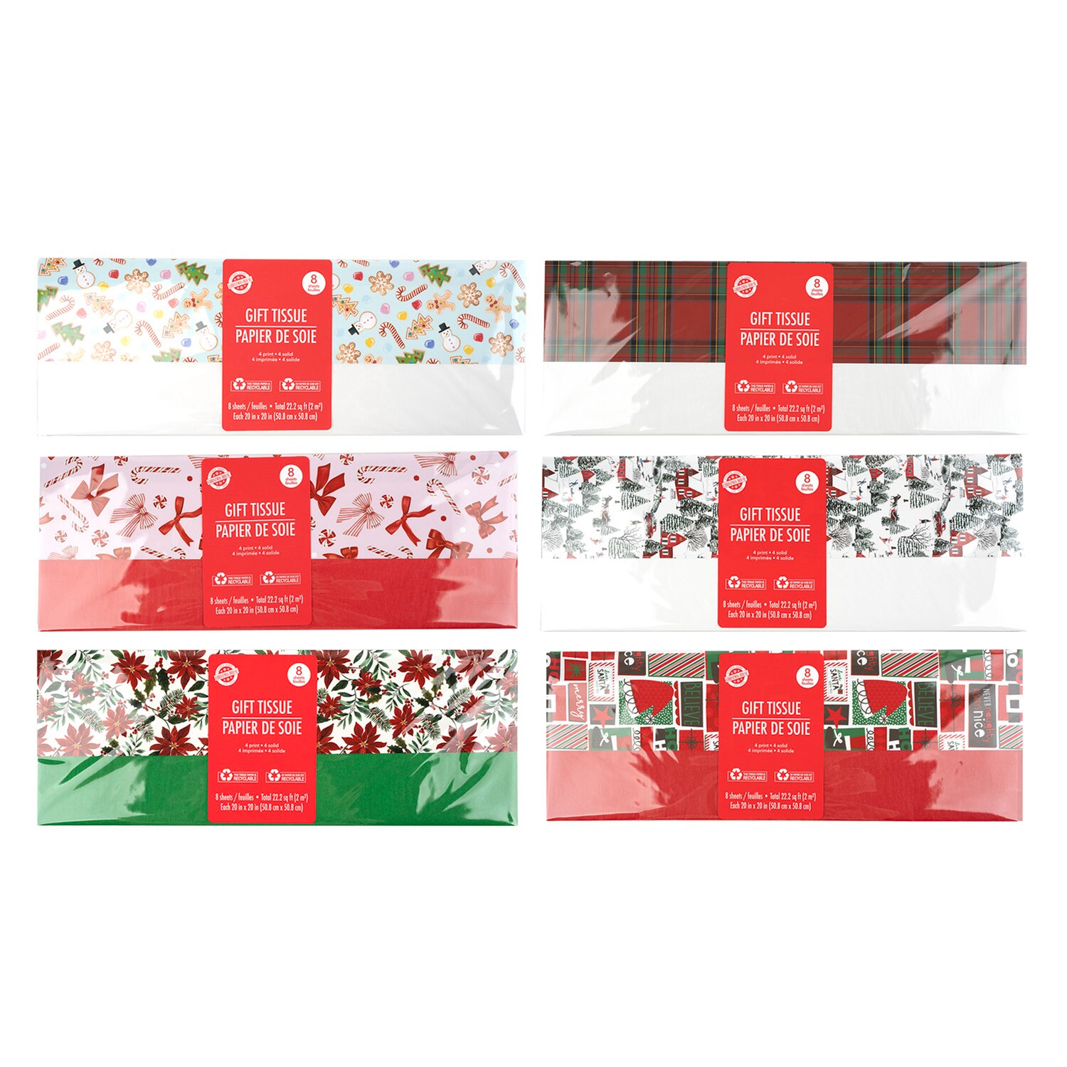 Christmas House Gift Wrap Tissue Paper, Assorted Designs, 8-pc Pack. — coming to Dollar Tree Sep 30, 2026