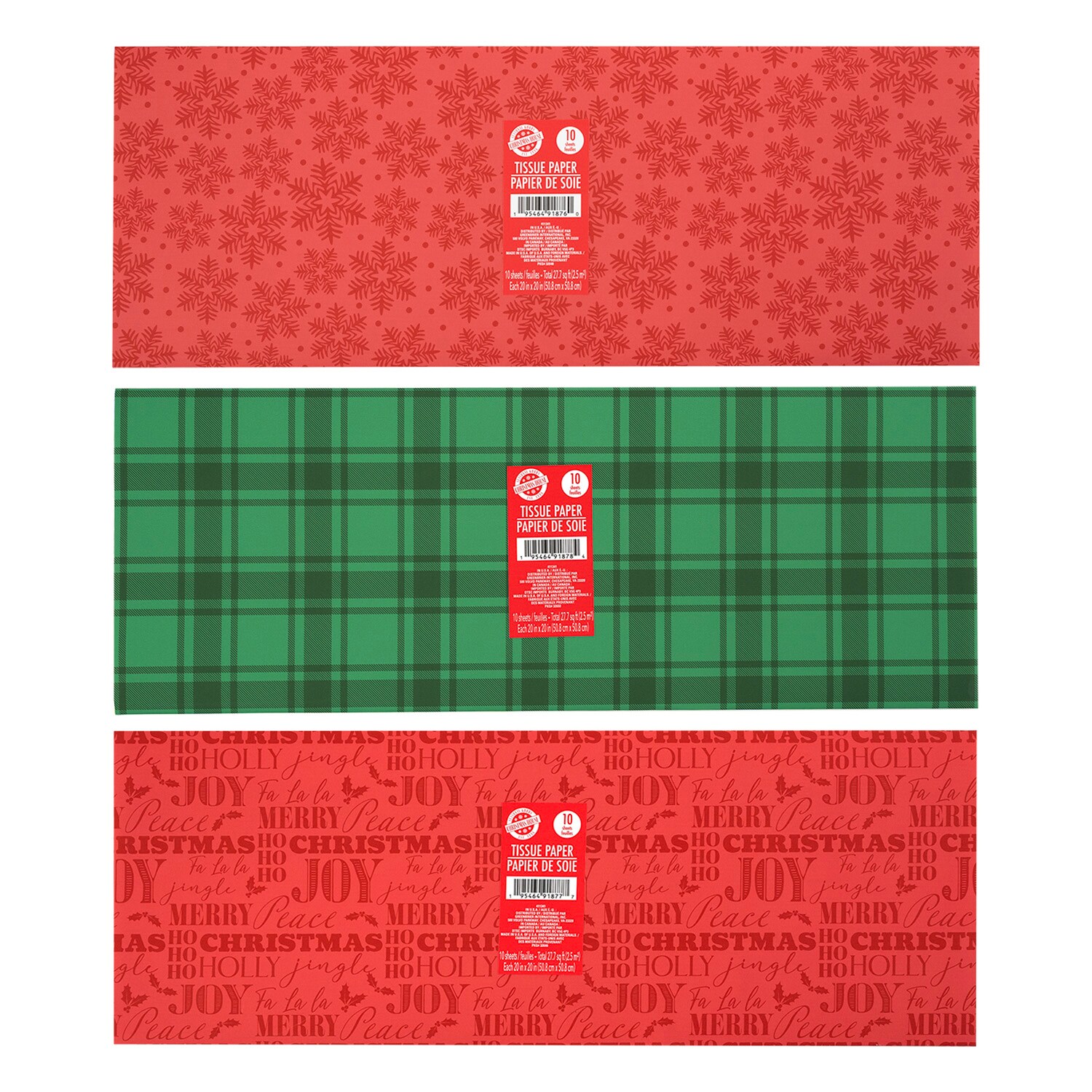 Christmas House Tissue Paper, Assorted Designs, 10-pc Pack. — coming to Dollar Tree Sep 30, 2026