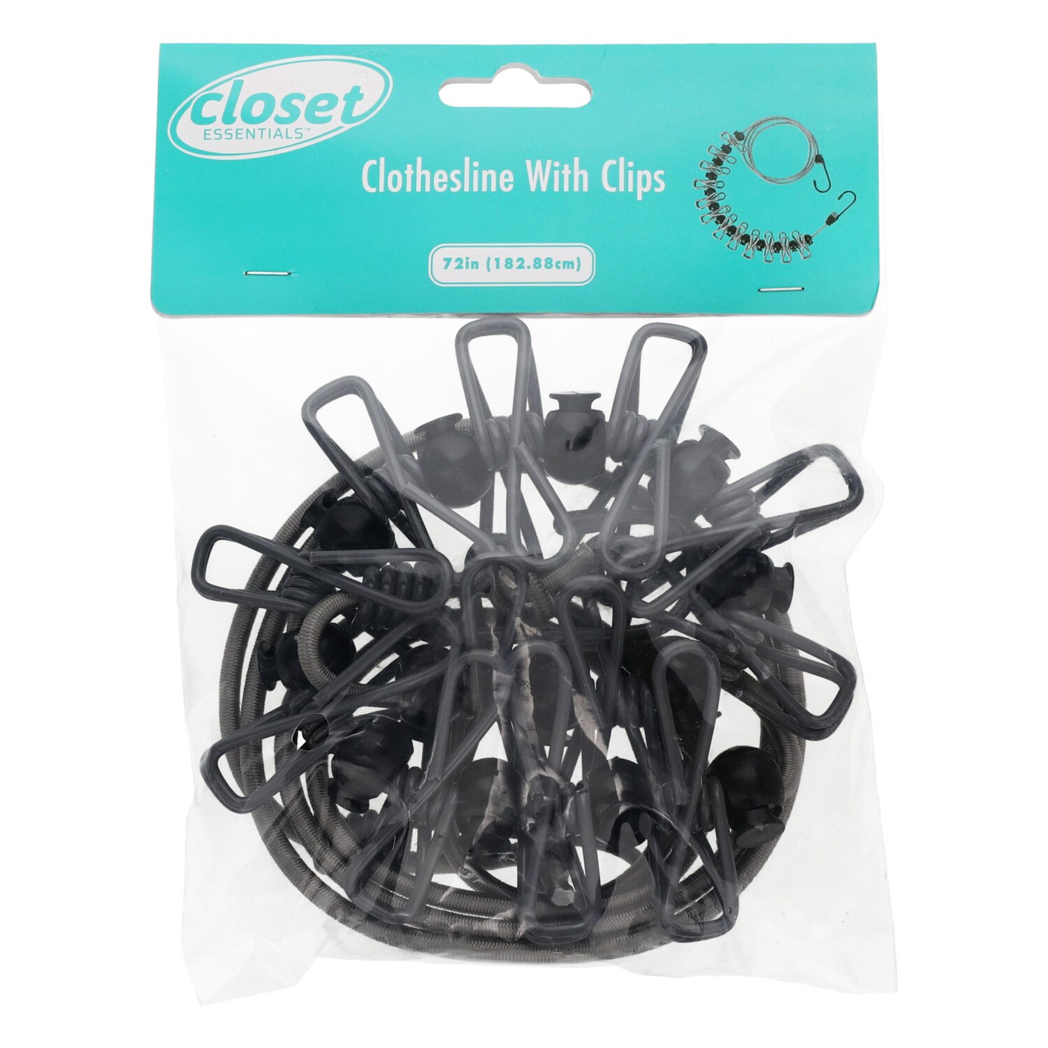 Closet Essentials Clothesline With Clips, 1-ct. — coming to Dollar Tree Oct 2, 2026