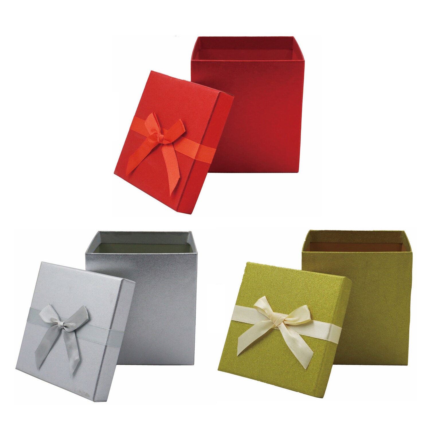 Square Glitter Gift Box With Lid And Bow, Assorted Colors, 1-ct. — coming to Dollar Tree Oct 28, 2026