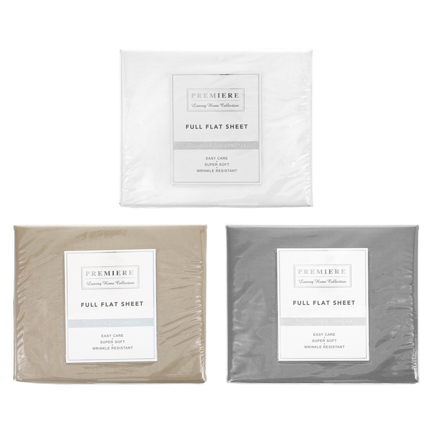 Premier Luxury Home Collection Full Flat Sheet, Assorted Colors — coming to Dollar Tree Dec 22, 2026