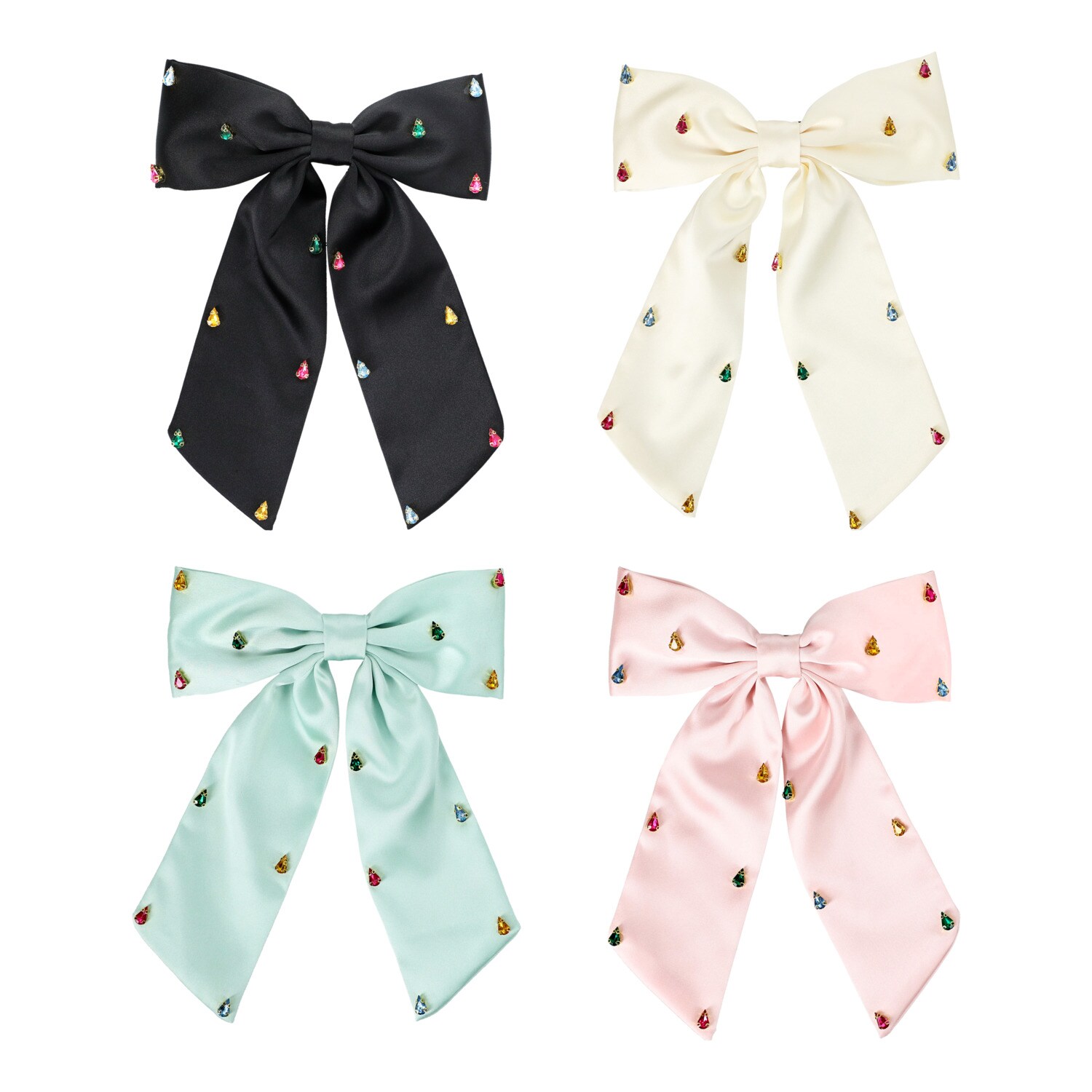 Bow Barrette With Gems, Assorted Colors, 1-ct. — coming to Dollar Tree Aug 24, 2026