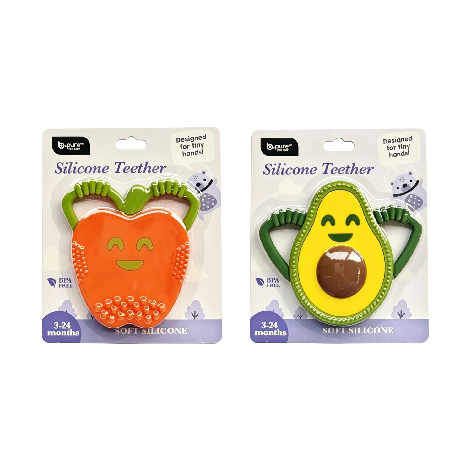 B Pure Silicone Teether, Assorted Designs — coming to Dollar Tree Oct 30, 2026