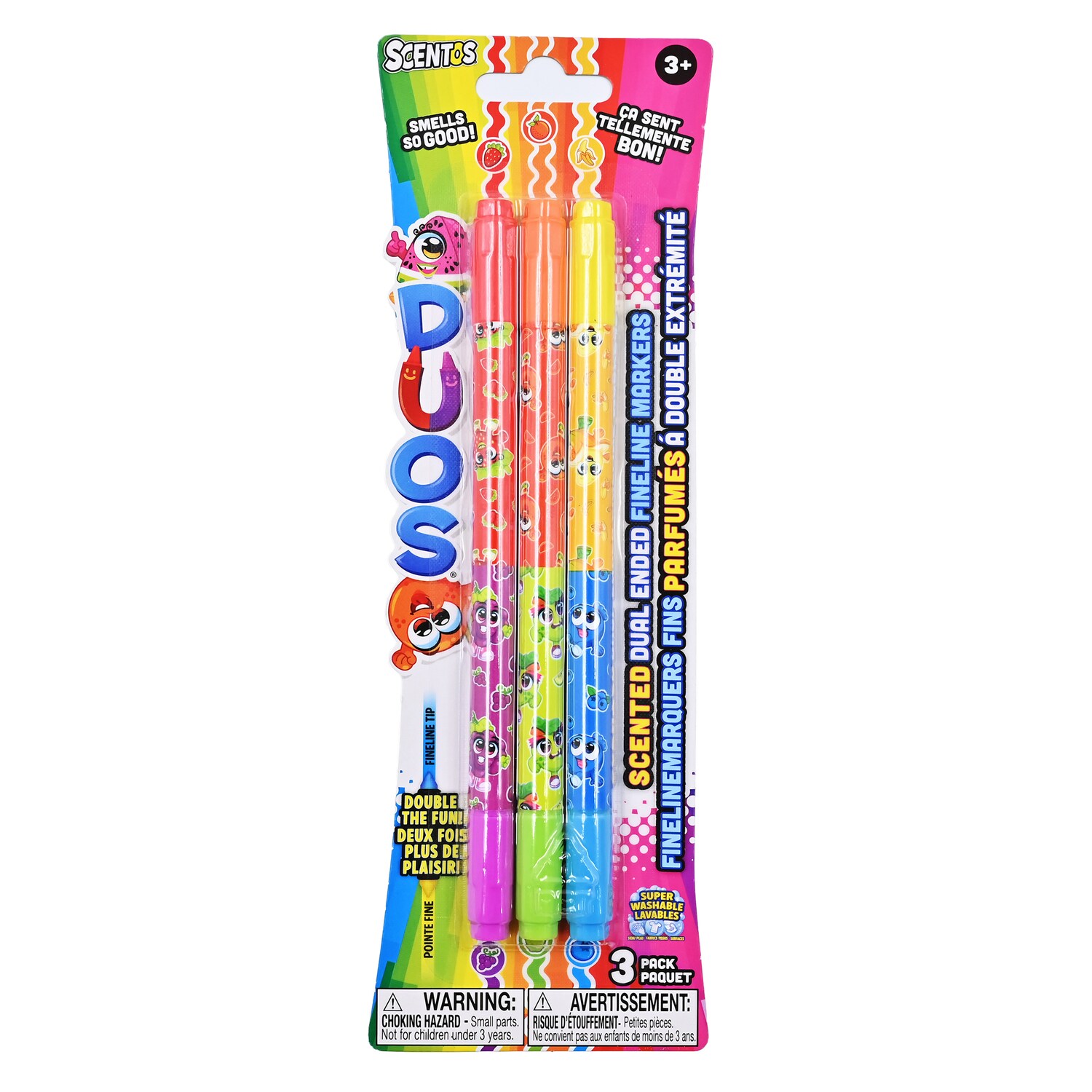 Scentos Dual Fine Tip Markers, Assorted Scents, 3-pc Pack. — coming to Dollar Tree Sep 18, 2026