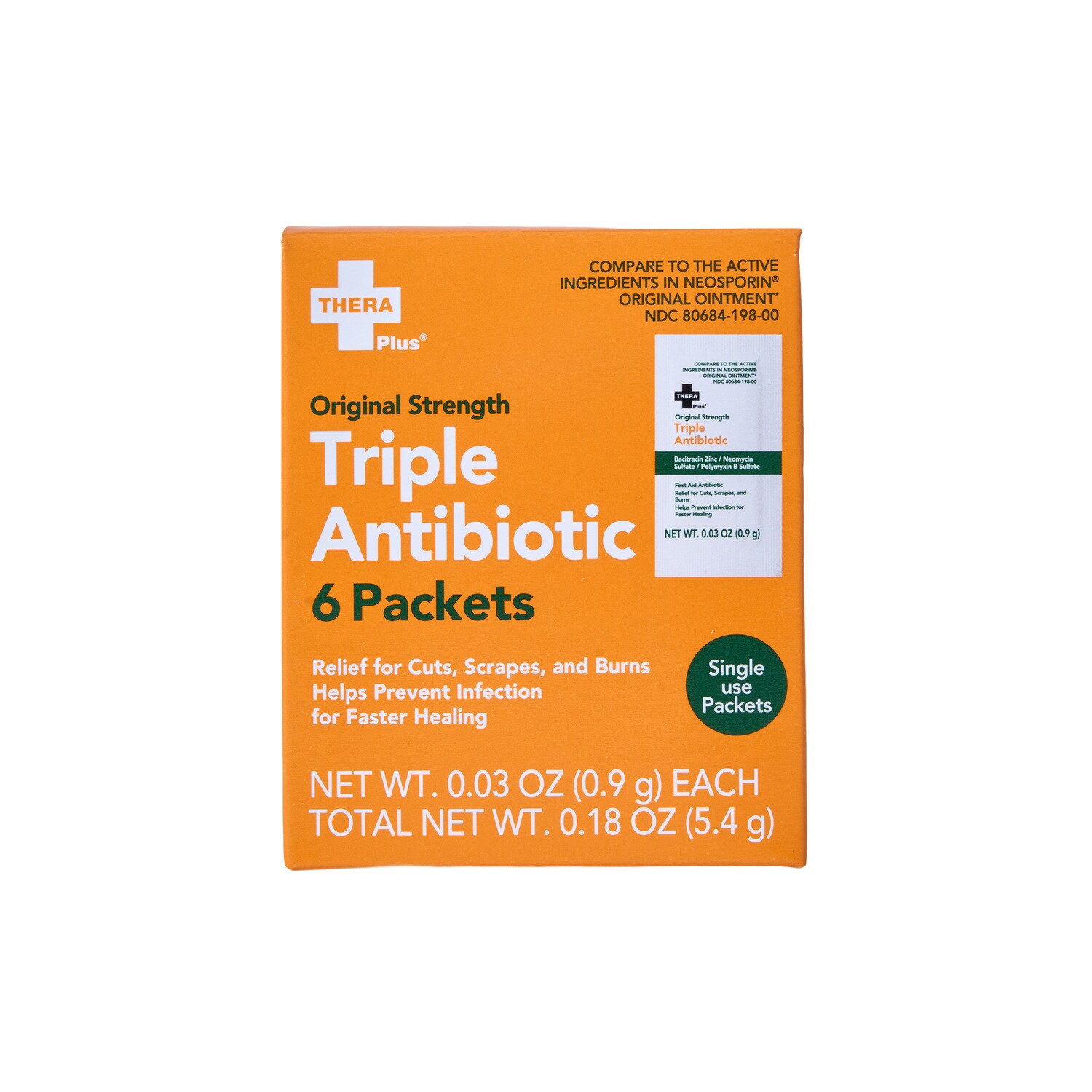 Thera Plus Original Strength Triple Antibiotic Packet, 6-pc Pack — coming to Dollar Tree Sep 9, 2026