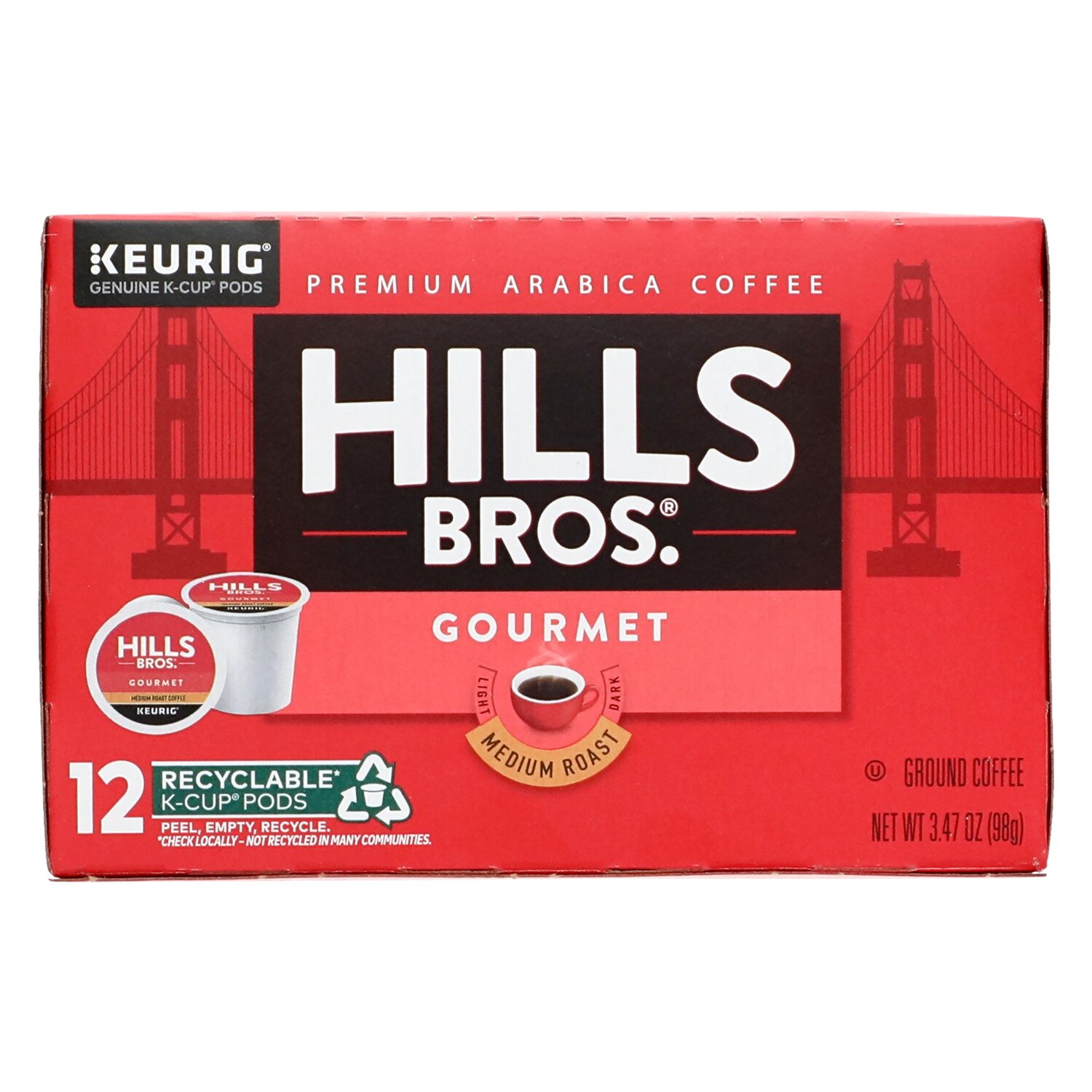 Hills Bros. Gourmet Medium Roast K‑Cup Pod, 12-pc Pack — coming to Dollar Tree Sep 6, 2026