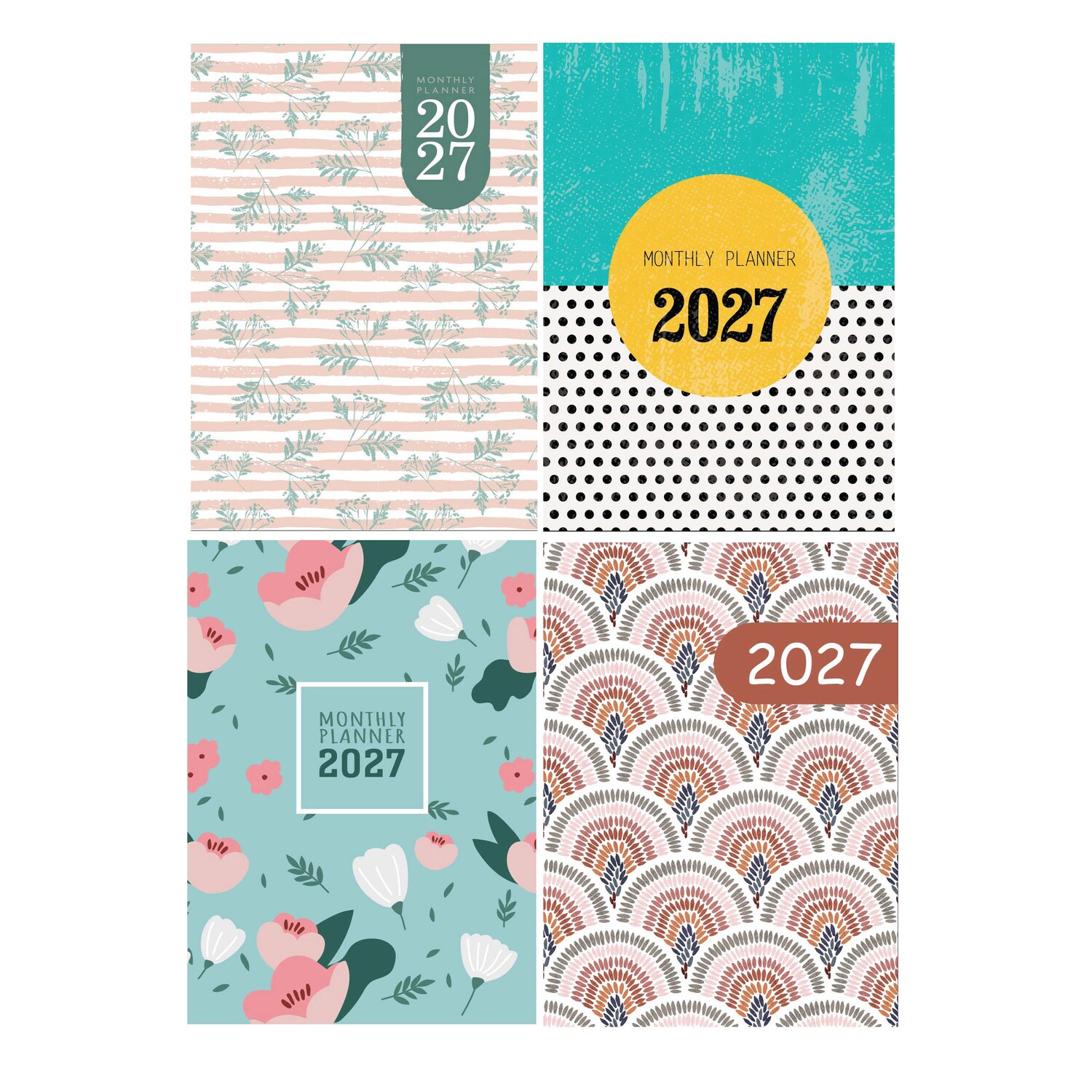 2027 Monthly Planner, Assorted Designs, 1-ct. — coming to Dollar Tree Aug 21, 2026