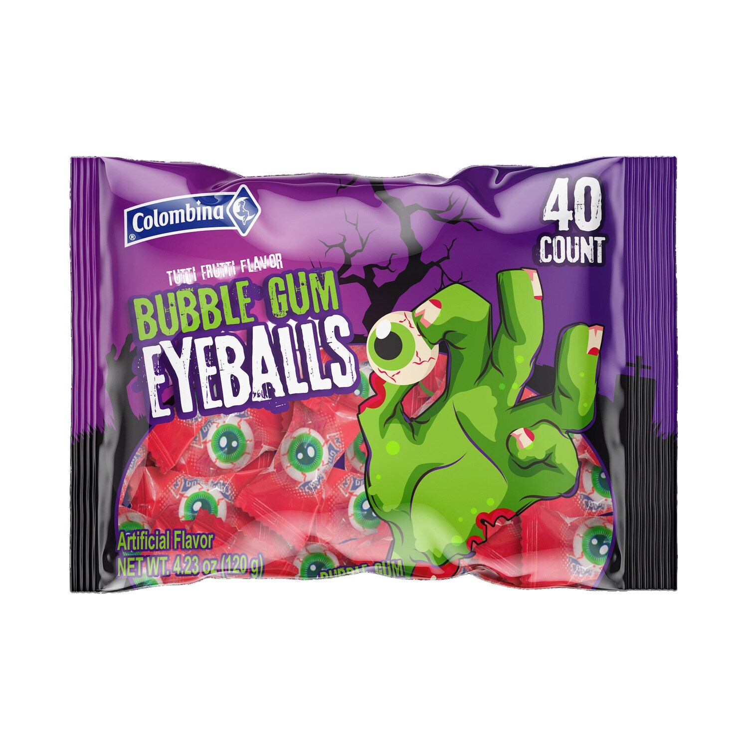 Colombina Tutti Frutti Bubble Gum Eyeball, 40-pc Pack — coming to Dollar Tree Aug 21, 2026