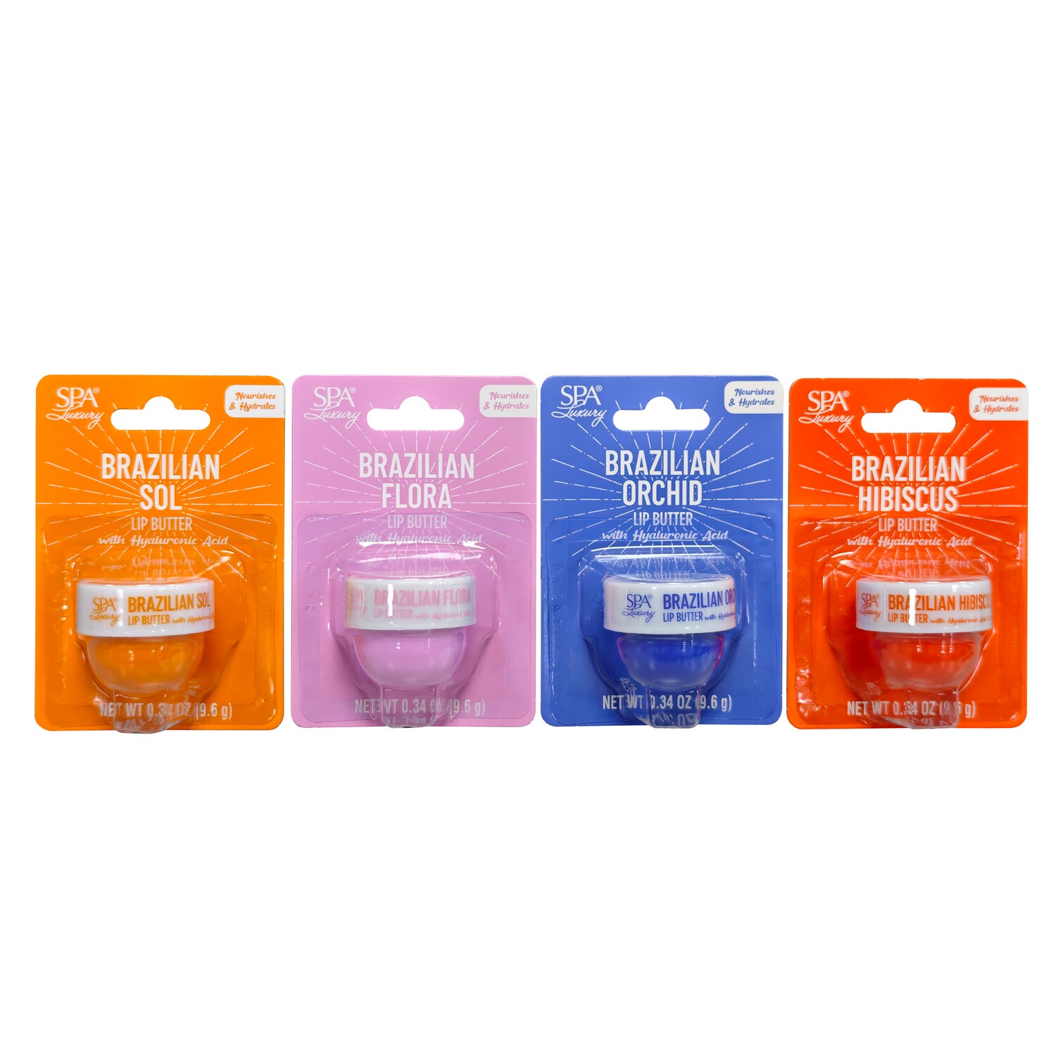 SPA Luxury Brazilian Scented Lip Butter, Assorted Fragrances, 0.34 Oz. — coming to Dollar Tree Sep 4, 2026