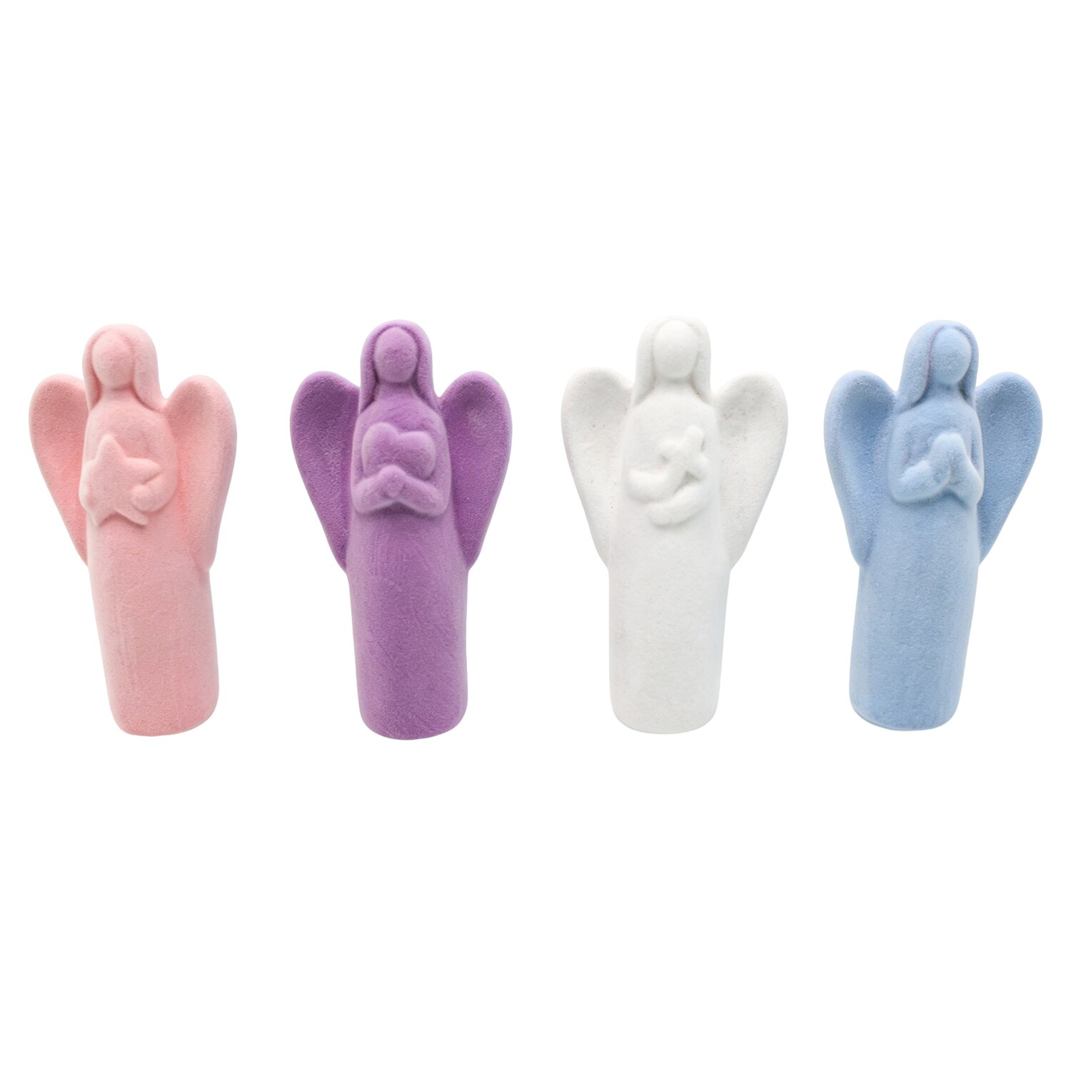 Ceramic Flocked Angel Decor, Assorted Colors — coming to Dollar Tree Nov 20, 2026